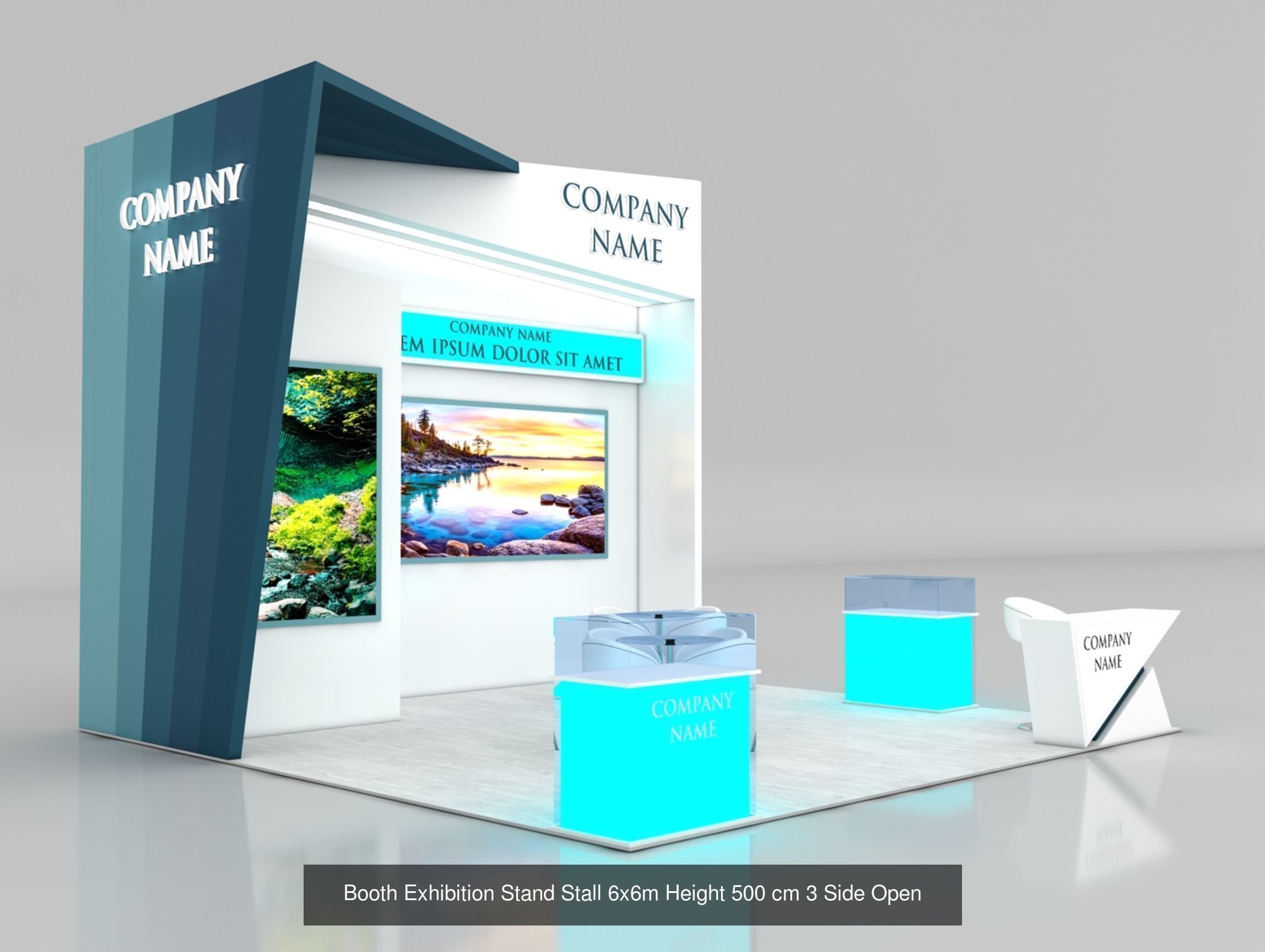 150 Exhibition Stand Stall Booth 150 3D model 3D Model Collection_73