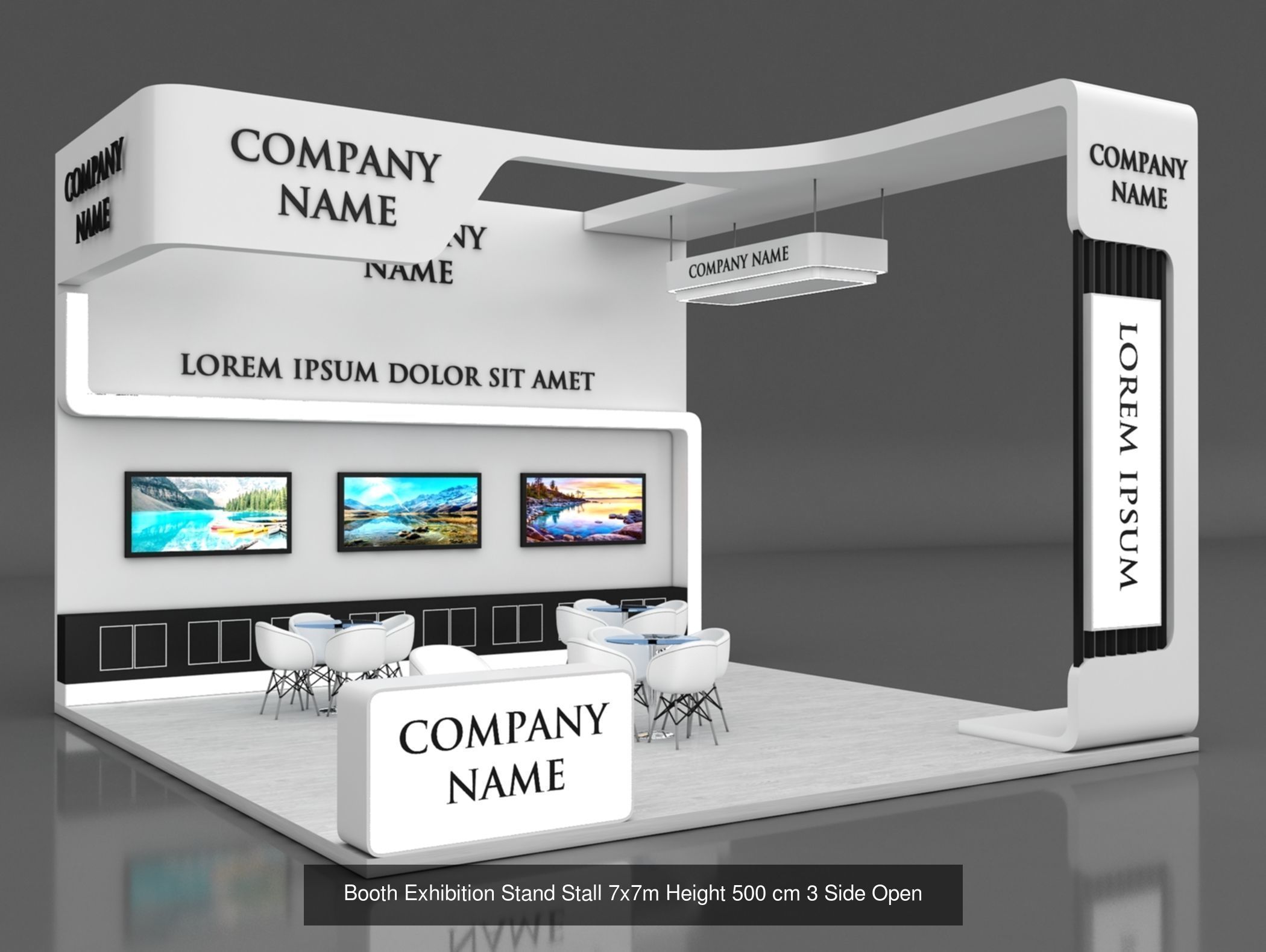 150 Exhibition Stand Stall Booth 150 3D model 3D Model Collection_58
