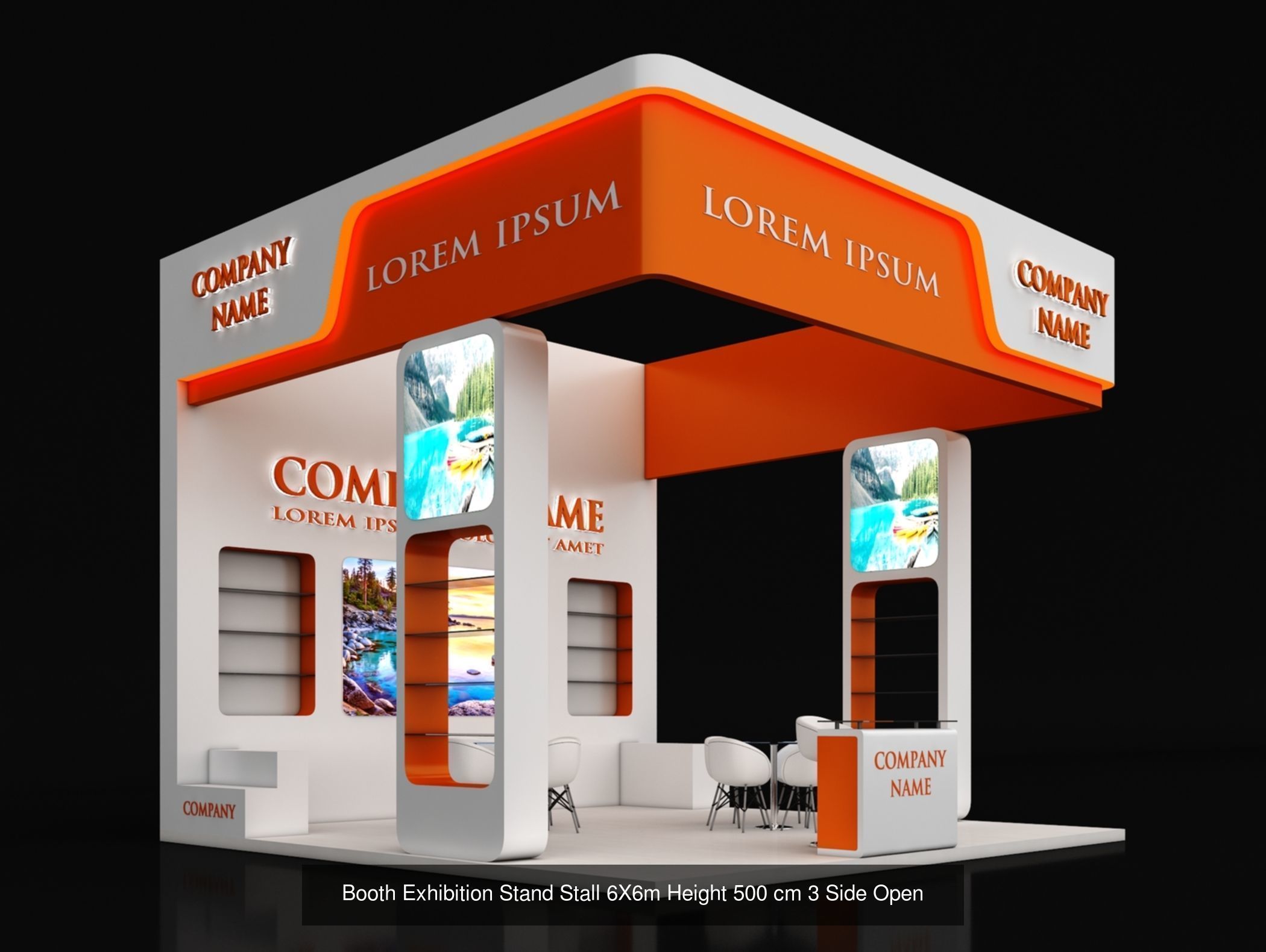 150 Exhibition Stand Stall Booth 150 3D model 3D Model Collection_30