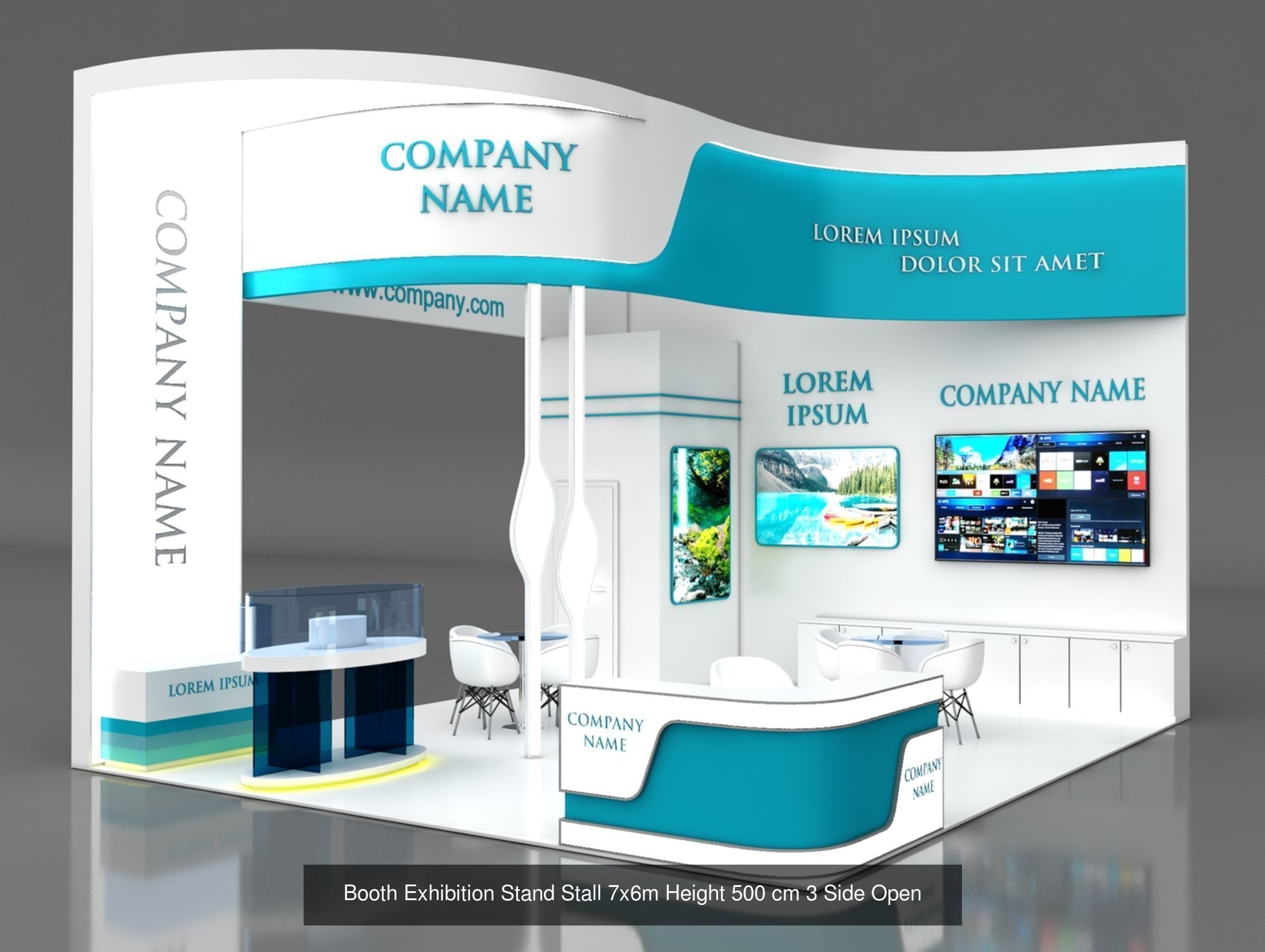 150 Exhibition Stand Stall Booth 150 3D model 3D Model Collection_87