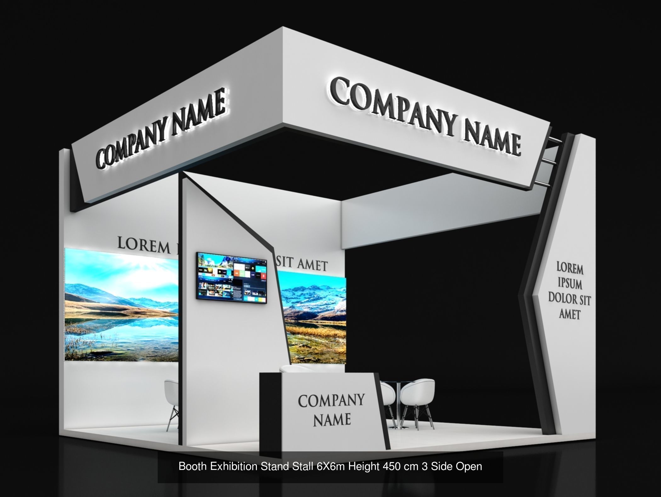 150 Exhibition Stand Stall Booth 150 3D model 3D Model Collection_34