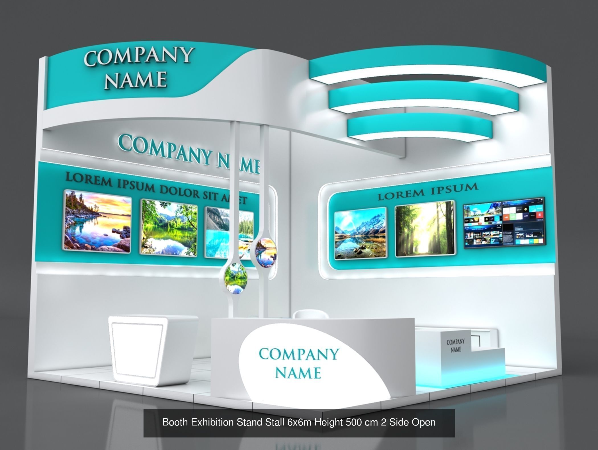 150 Exhibition Stand Stall Booth 150 3D model 3D Model Collection_63