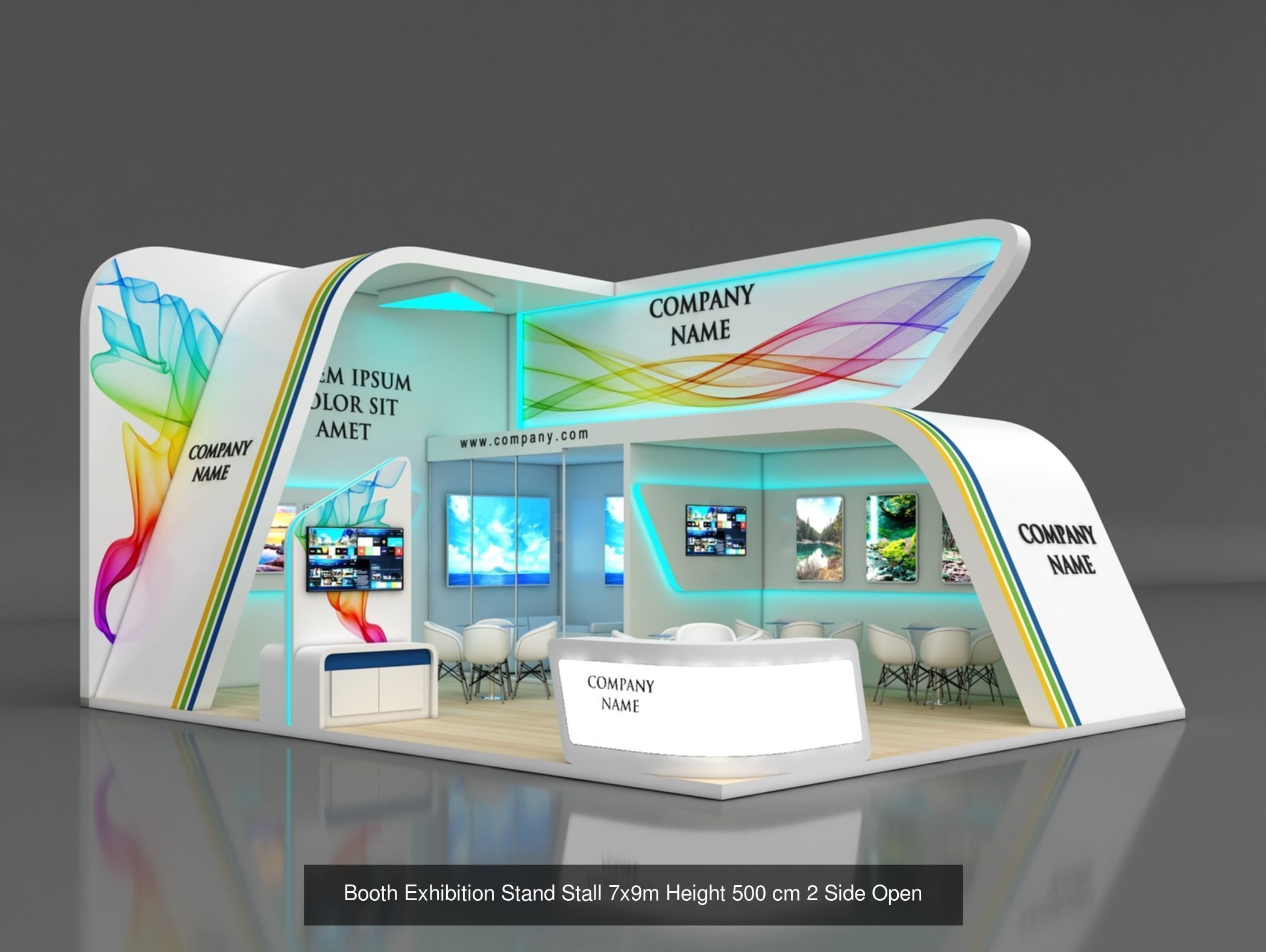 150 Exhibition Stand Stall Booth 150 3D model 3D Model Collection_105