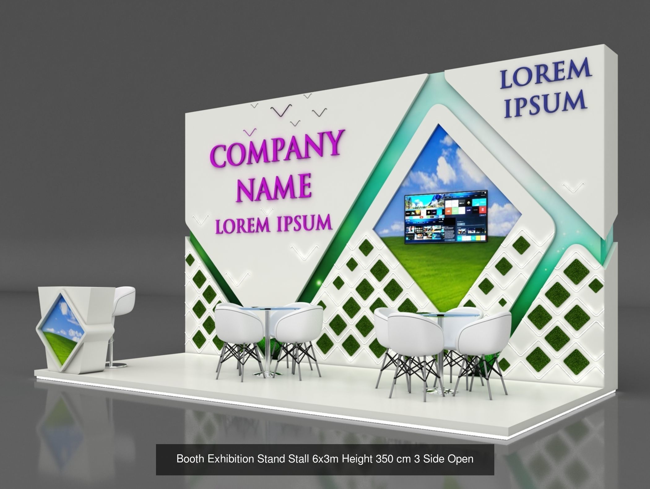 150 Exhibition Stand Stall Booth 150 3D model 3D Model Collection_97
