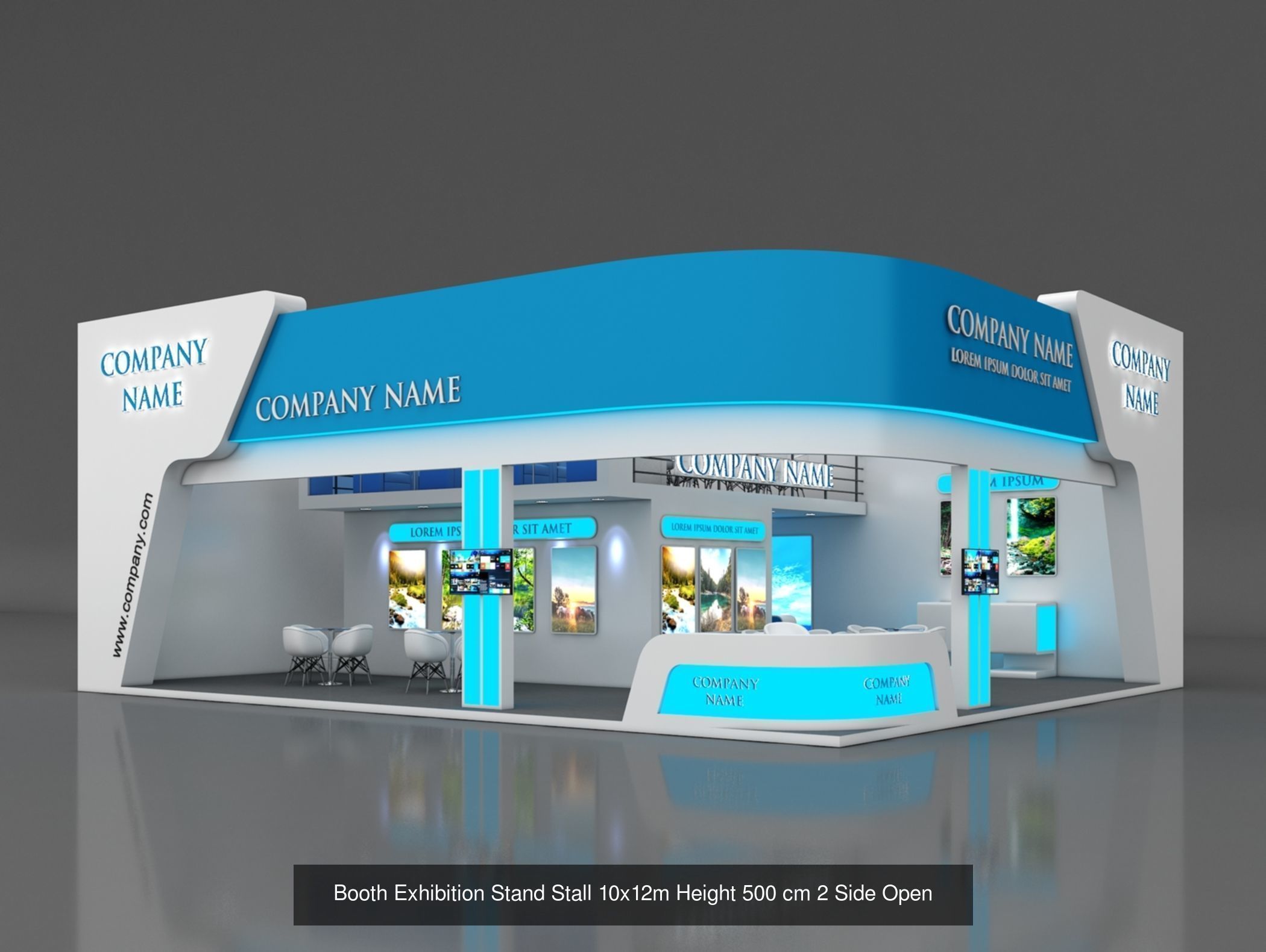 150 Exhibition Stand Stall Booth 150 3D model 3D Model Collection_121