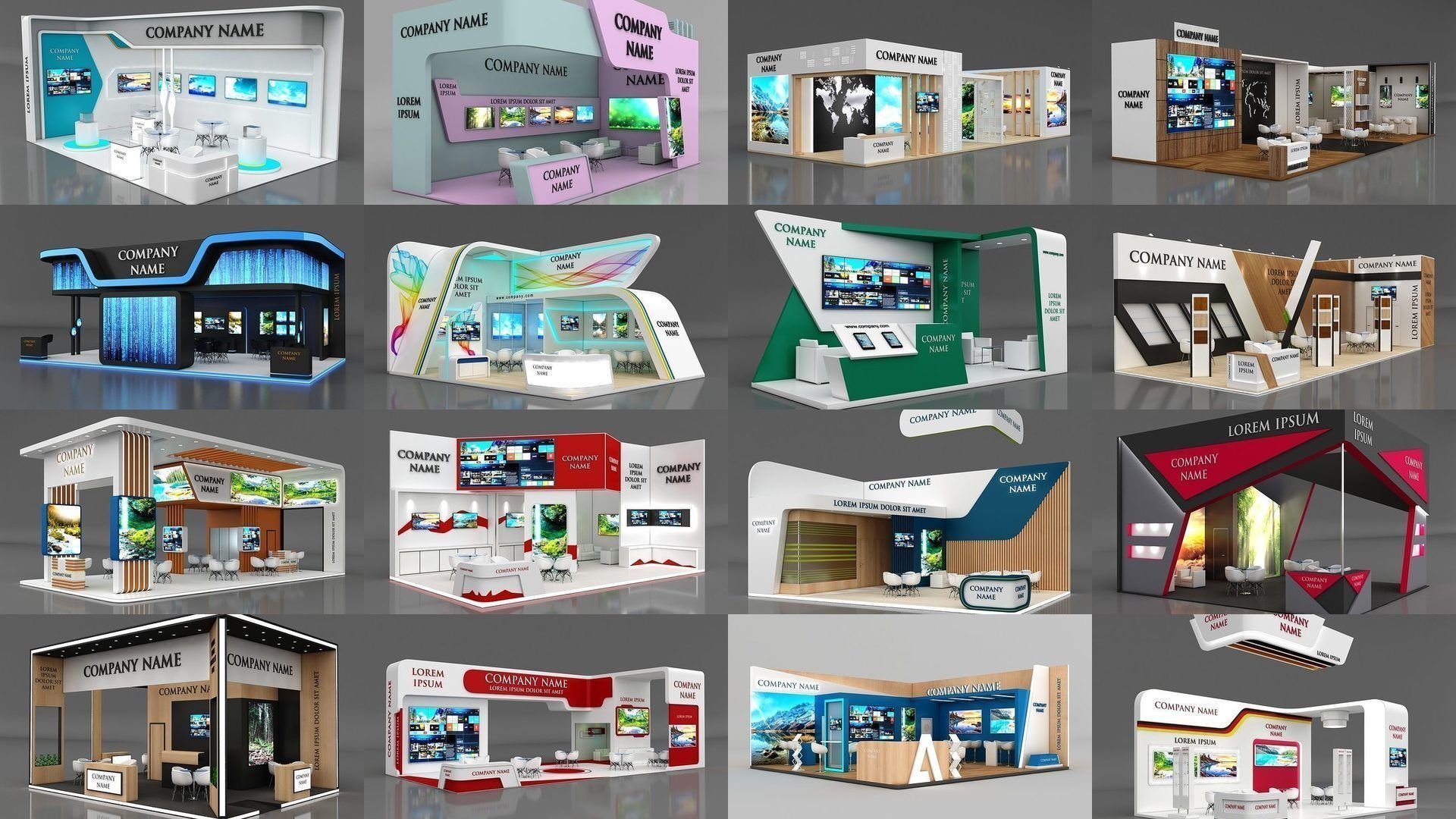 150 Exhibition Stand Stall Booth 150 3D model 3D Model Collection_11