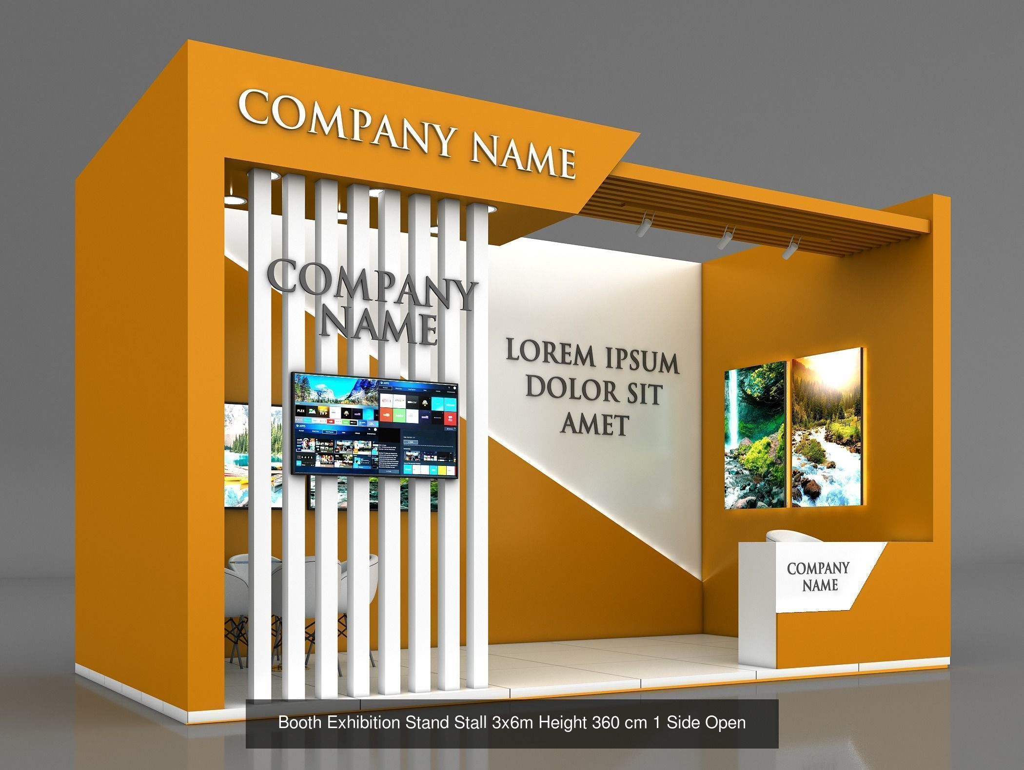 150 Exhibition Stand Stall Booth 150 3D model 3D Model Collection_49