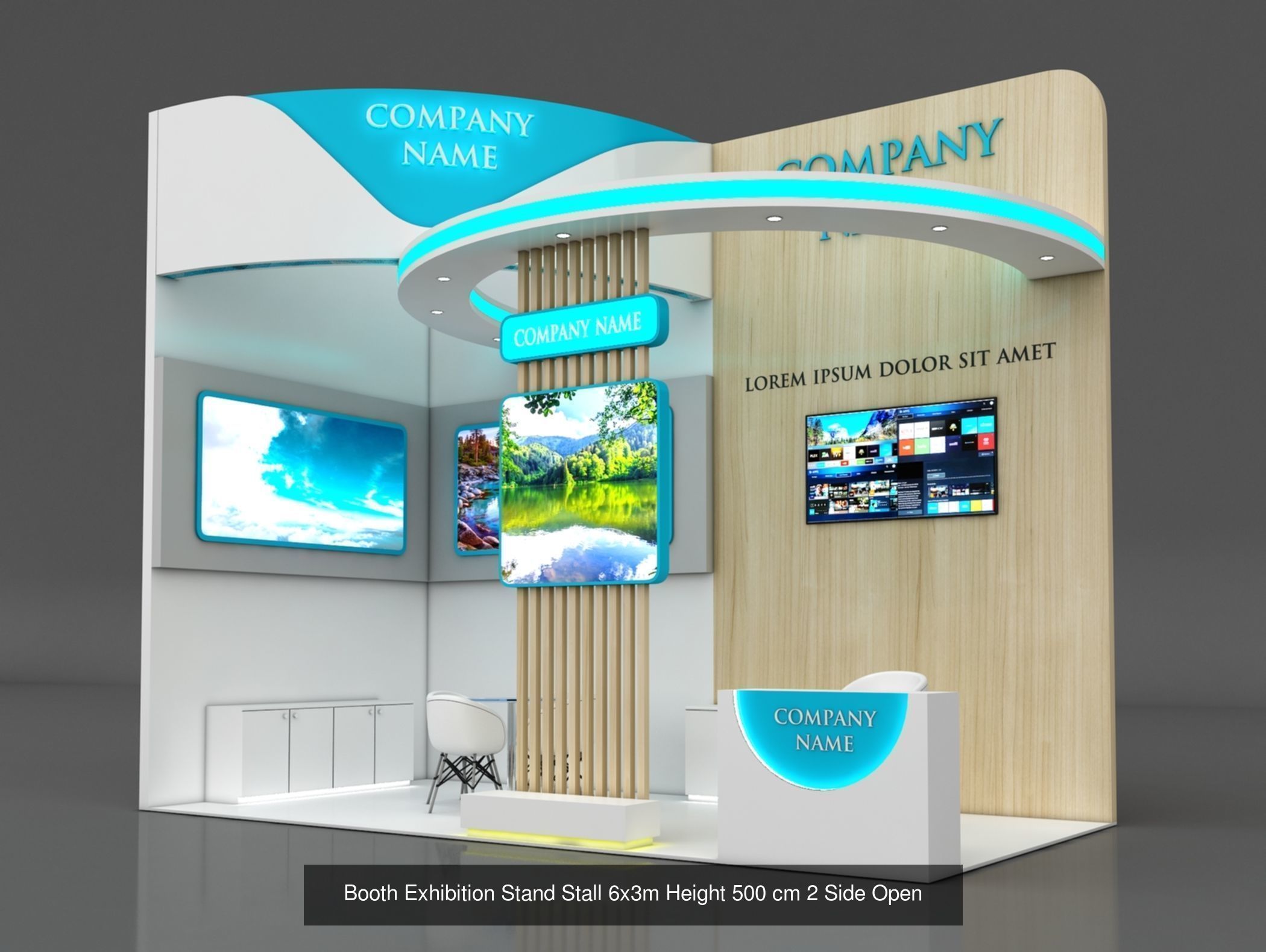 150 Exhibition Stand Stall Booth 150 3D model 3D Model Collection_74