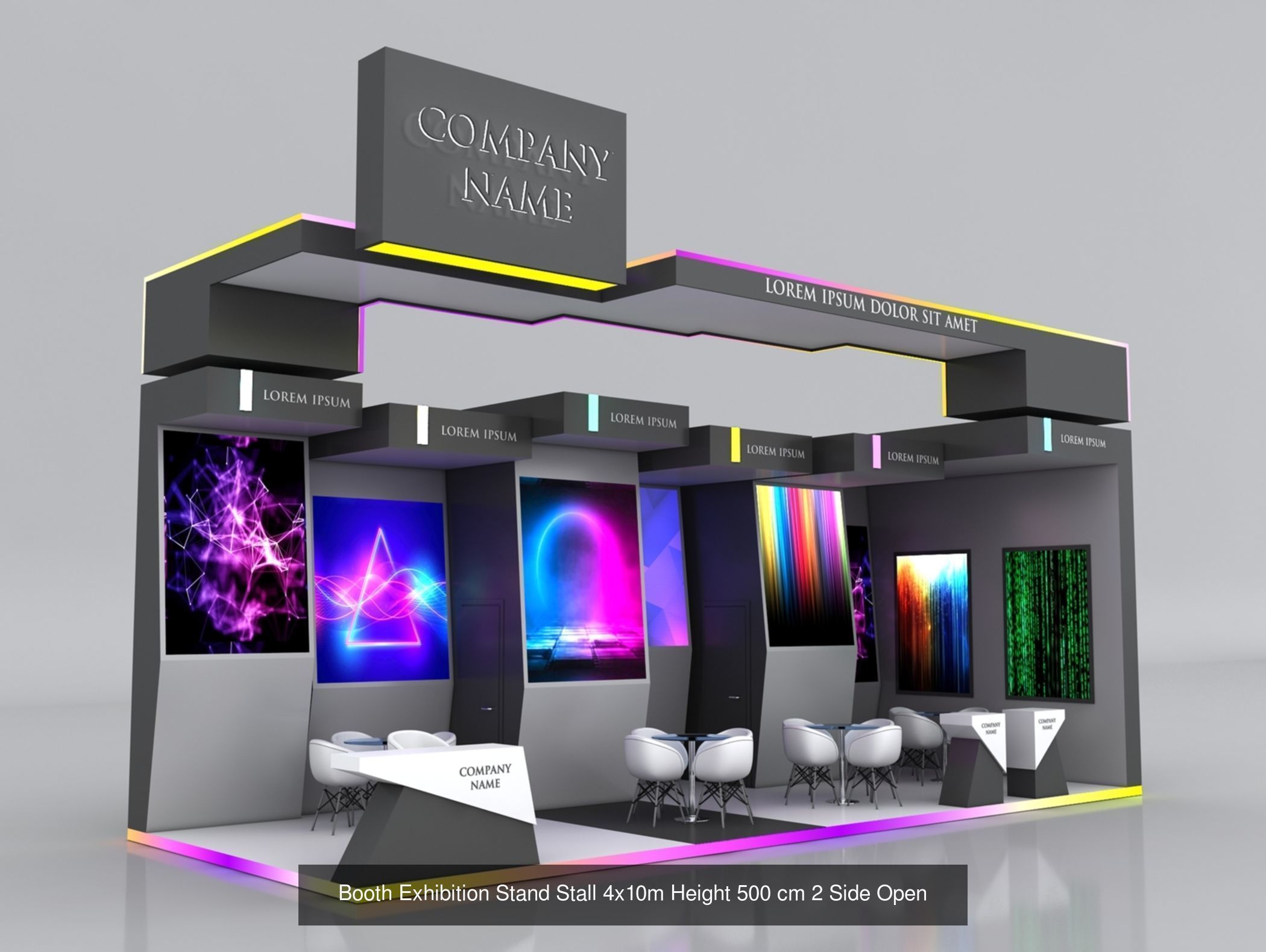 150 Exhibition Stand Stall Booth 150 3D model 3D Model Collection_66