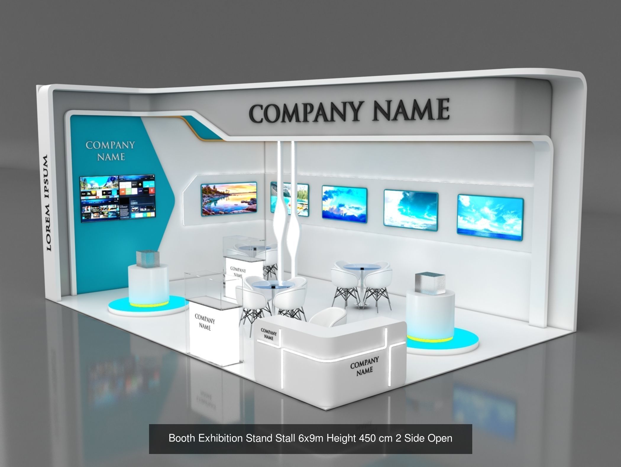 150 Exhibition Stand Stall Booth 150 3D model 3D Model Collection_100