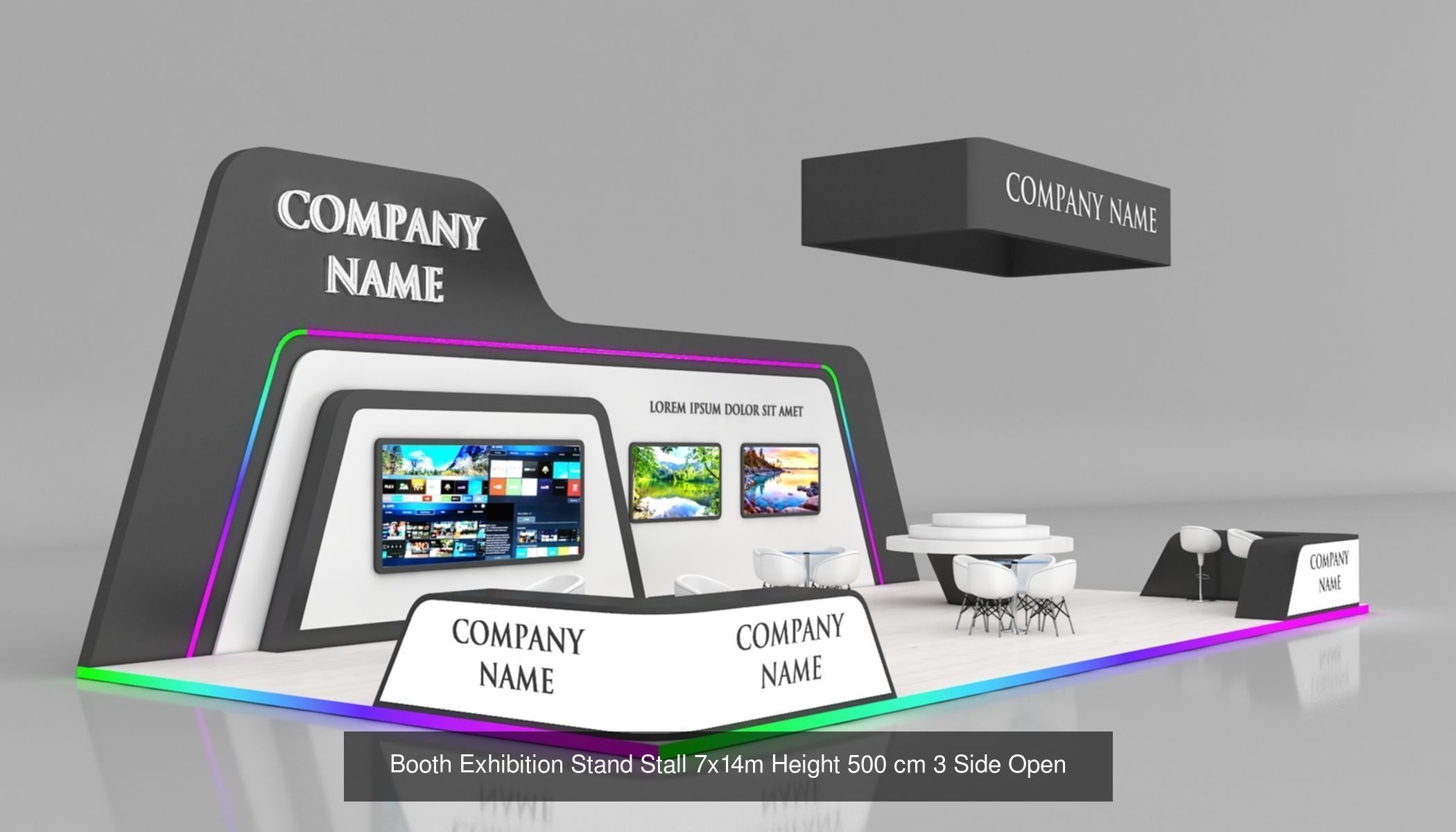 150 Exhibition Stand Stall Booth 150 3D model 3D Model Collection_61