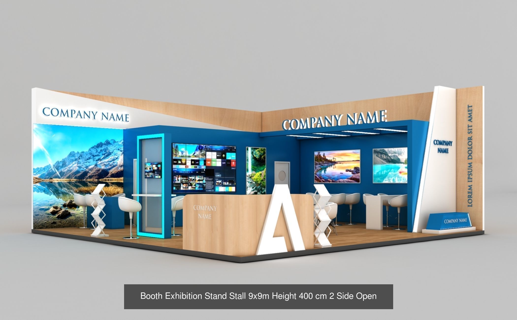 150 Exhibition Stand Stall Booth 150 3D model 3D Model Collection_114