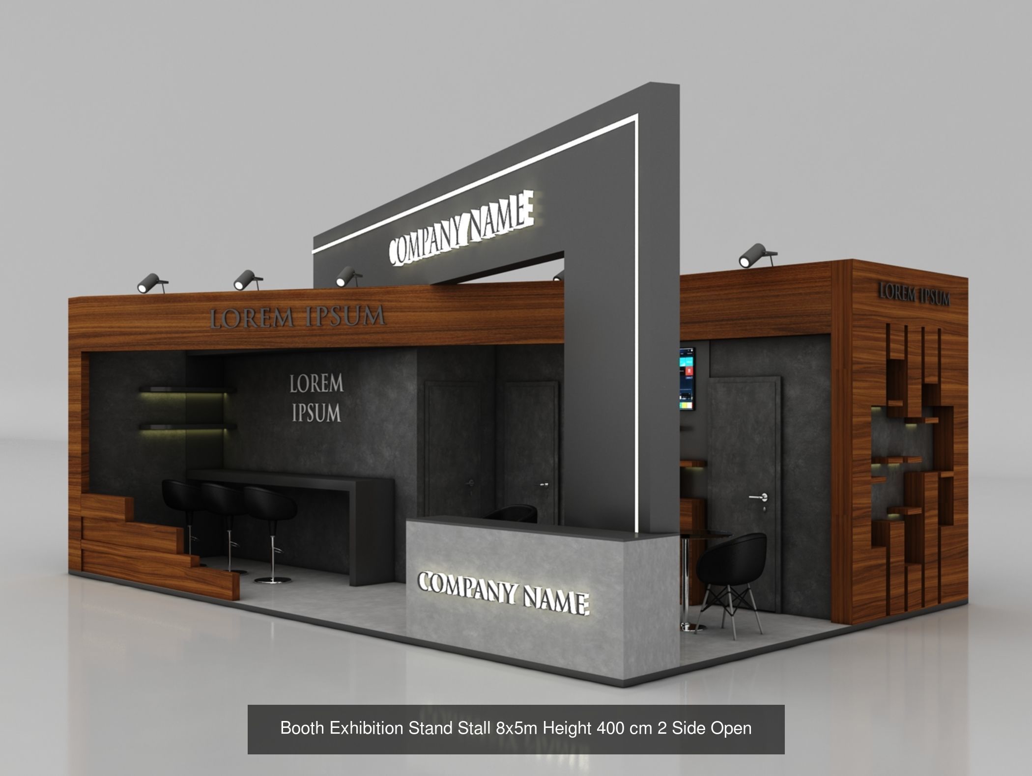 150 Exhibition Stand Stall Booth 150 3D model 3D Model Collection_143