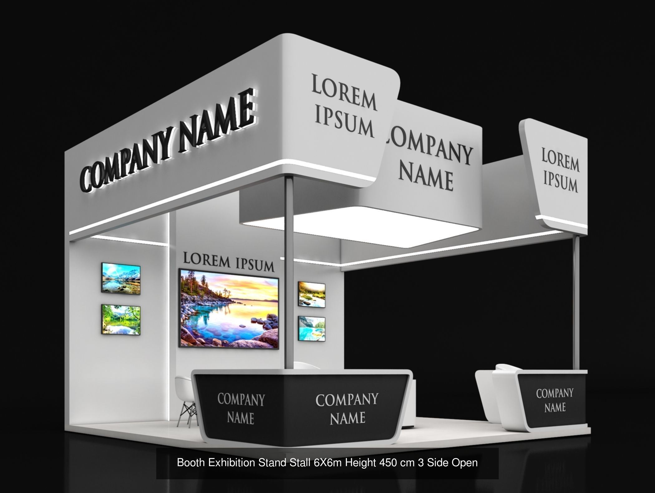 150 Exhibition Stand Stall Booth 150 3D model 3D Model Collection_32