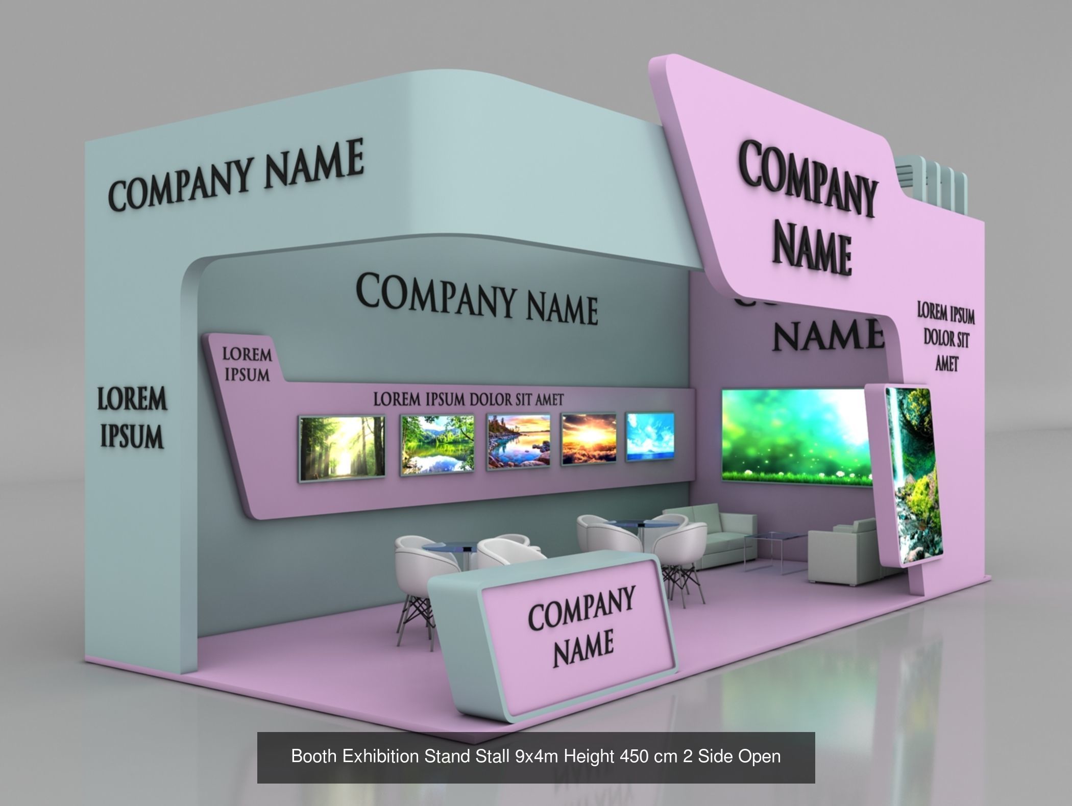 150 Exhibition Stand Stall Booth 150 3D model 3D Model Collection_101