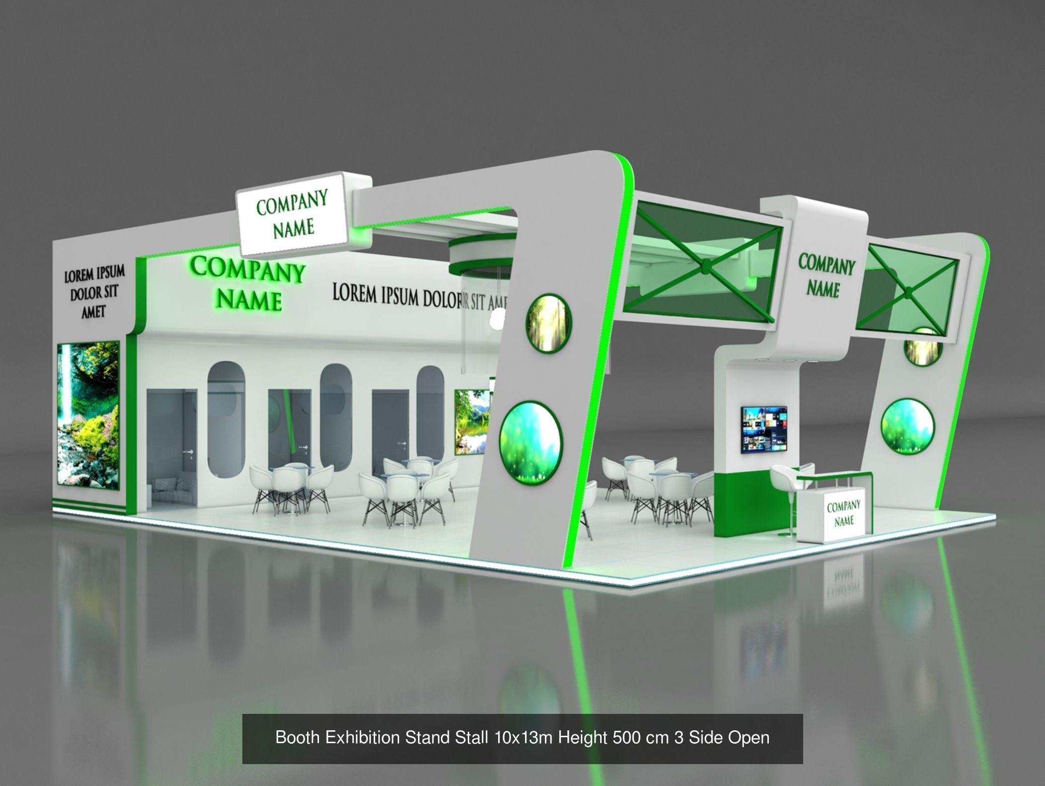 150 Exhibition Stand Stall Booth 150 3D model 3D Model Collection_135