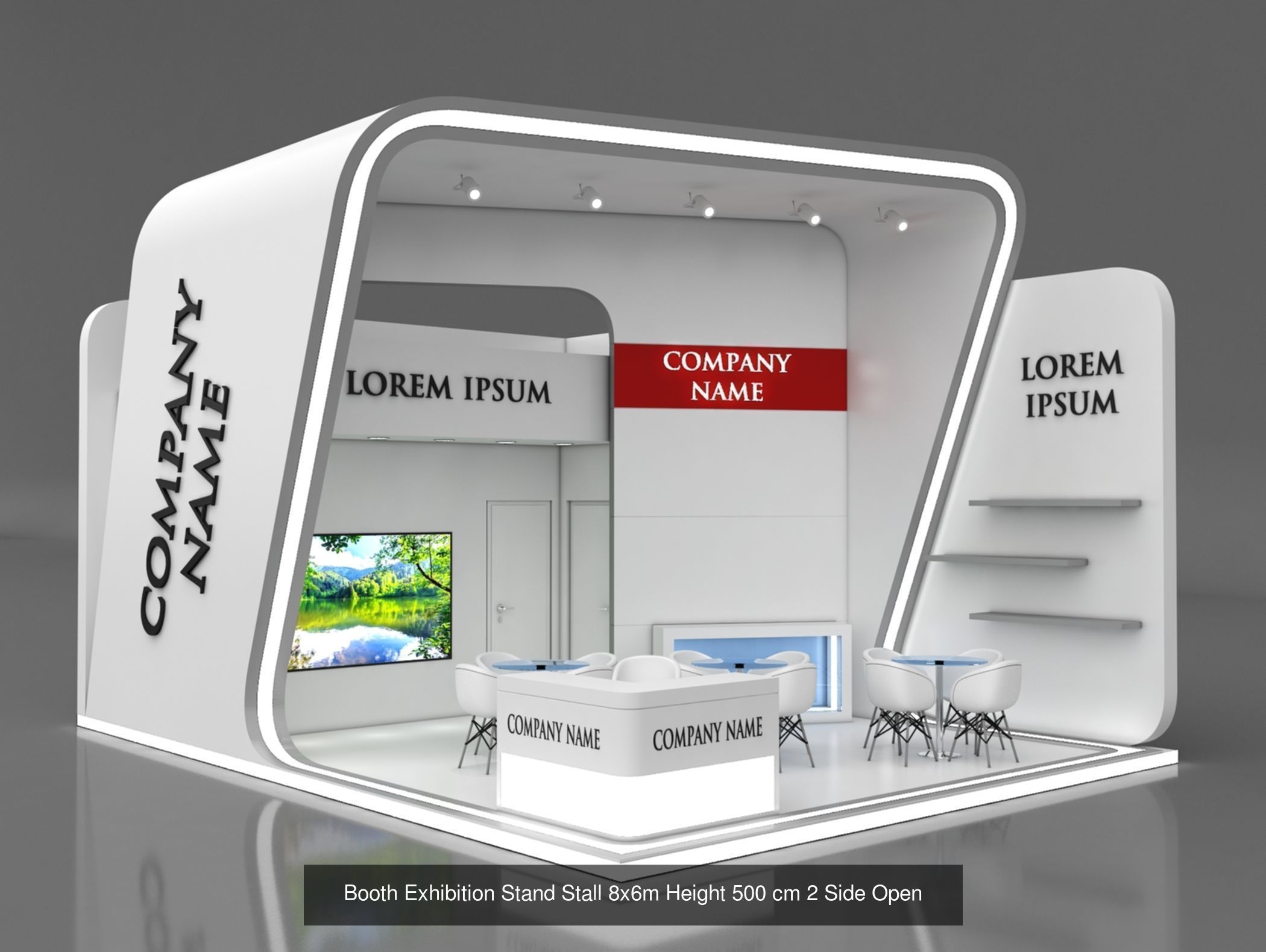 150 Exhibition Stand Stall Booth 150 3D model 3D Model Collection_155