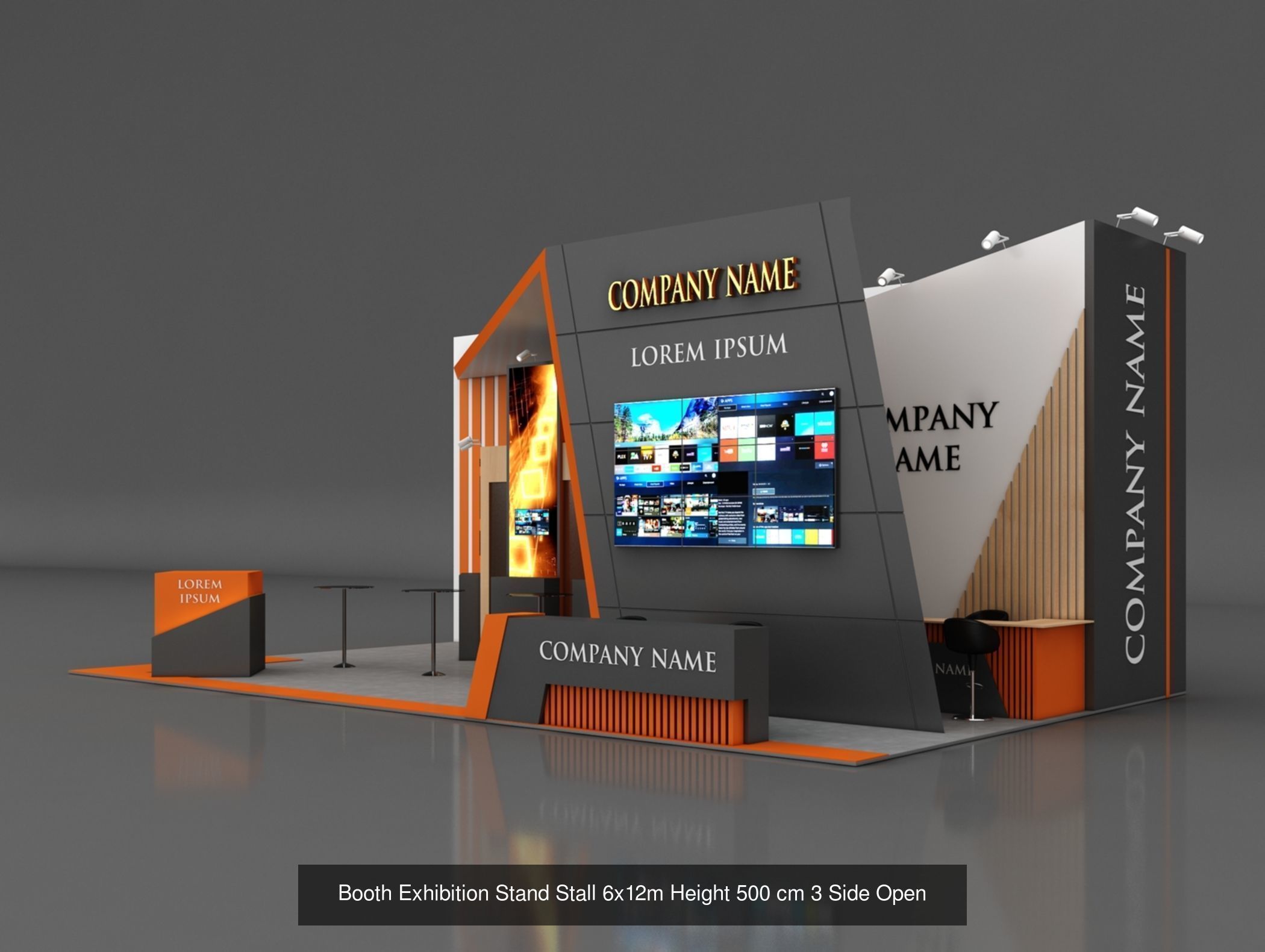 150 Exhibition Stand Stall Booth 150 3D model 3D Model Collection_93