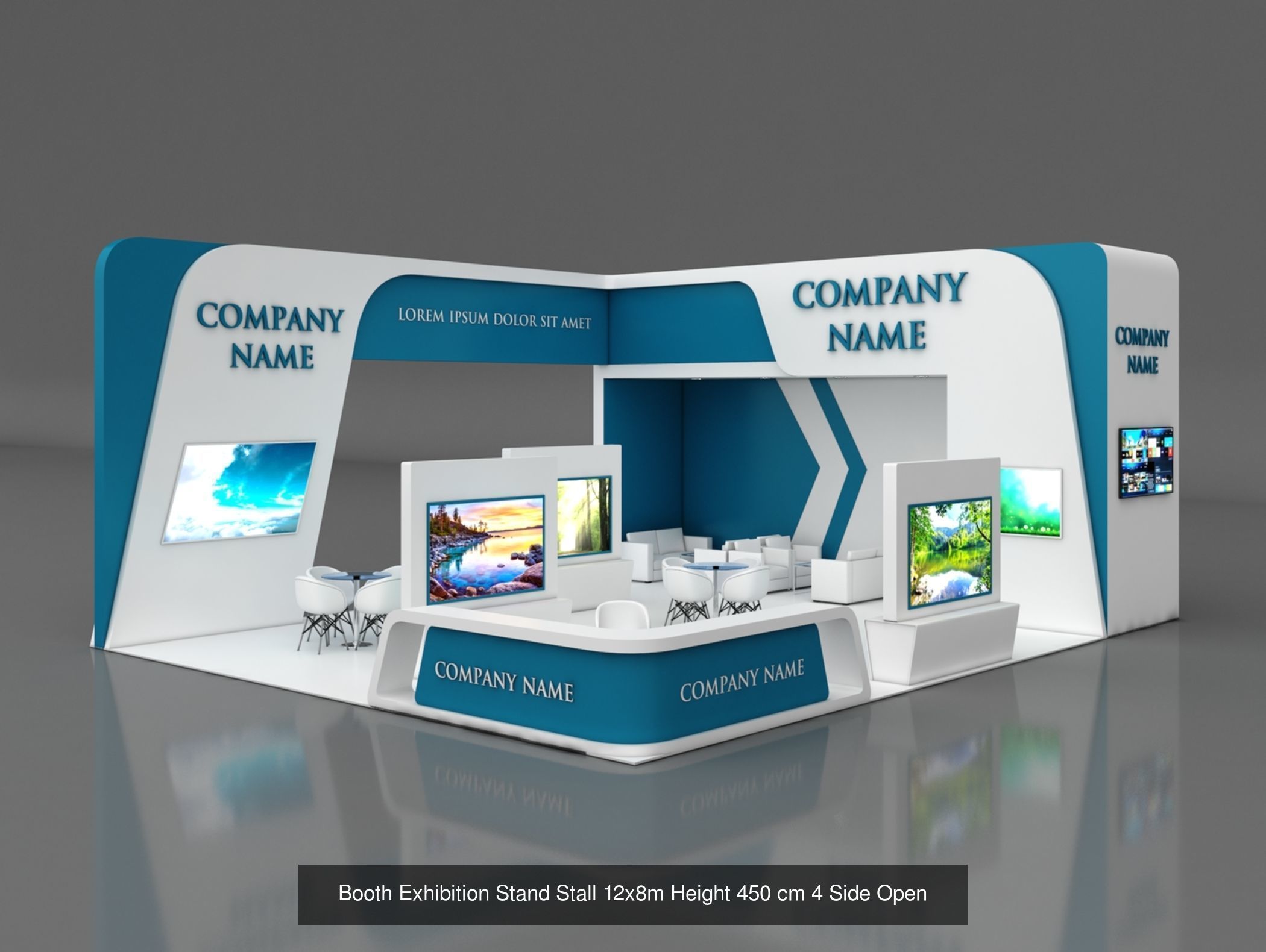 150 Exhibition Stand Stall Booth 150 3D model 3D Model Collection_118