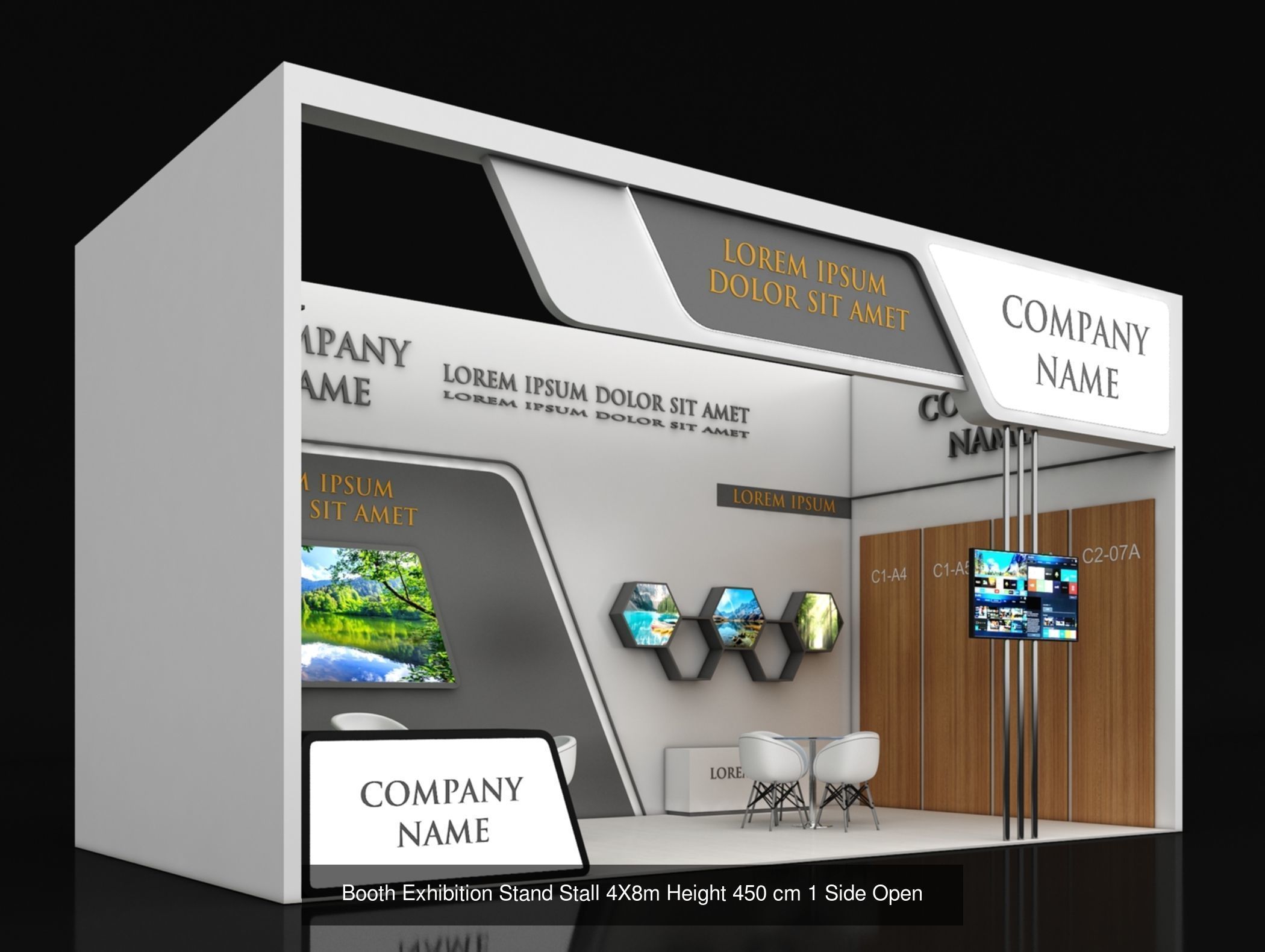 150 Exhibition Stand Stall Booth 150 3D model 3D Model Collection_47