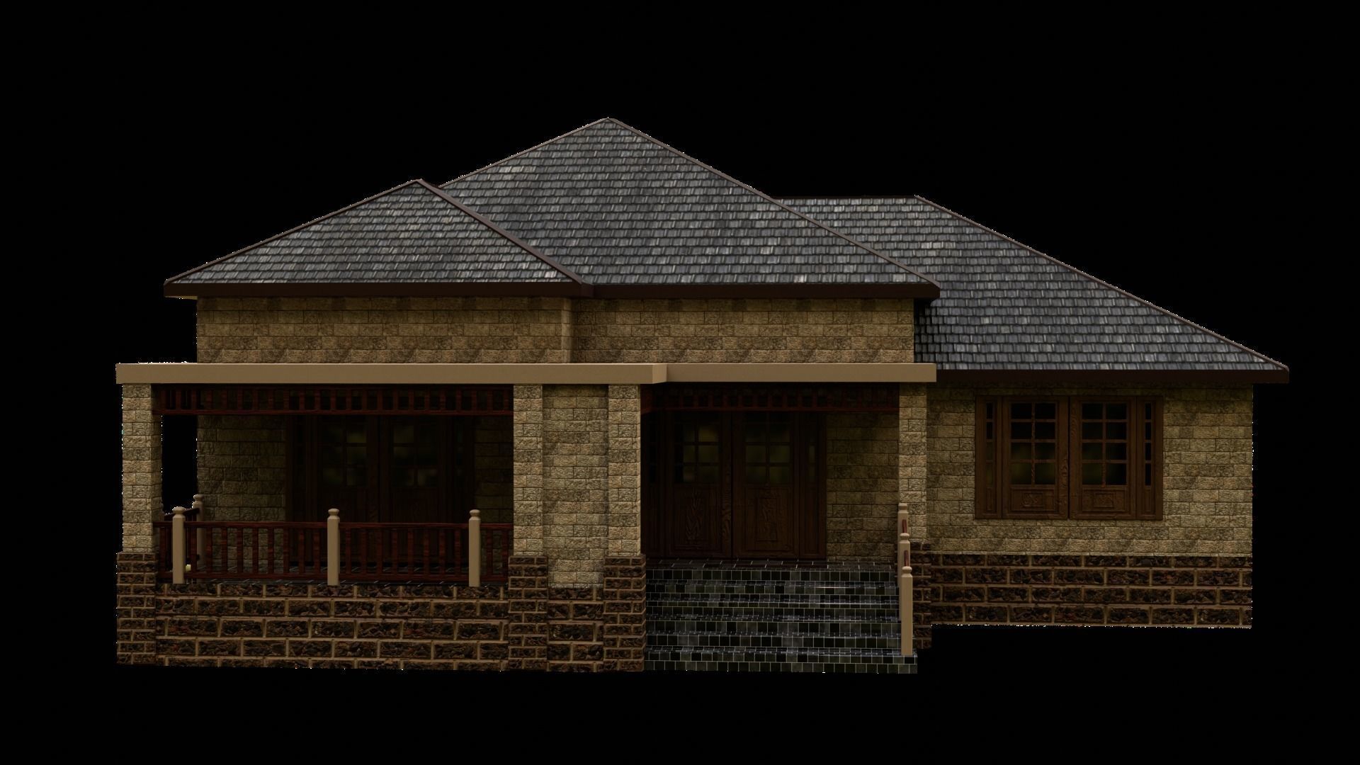 House 002 Free low-poly 3D model_5