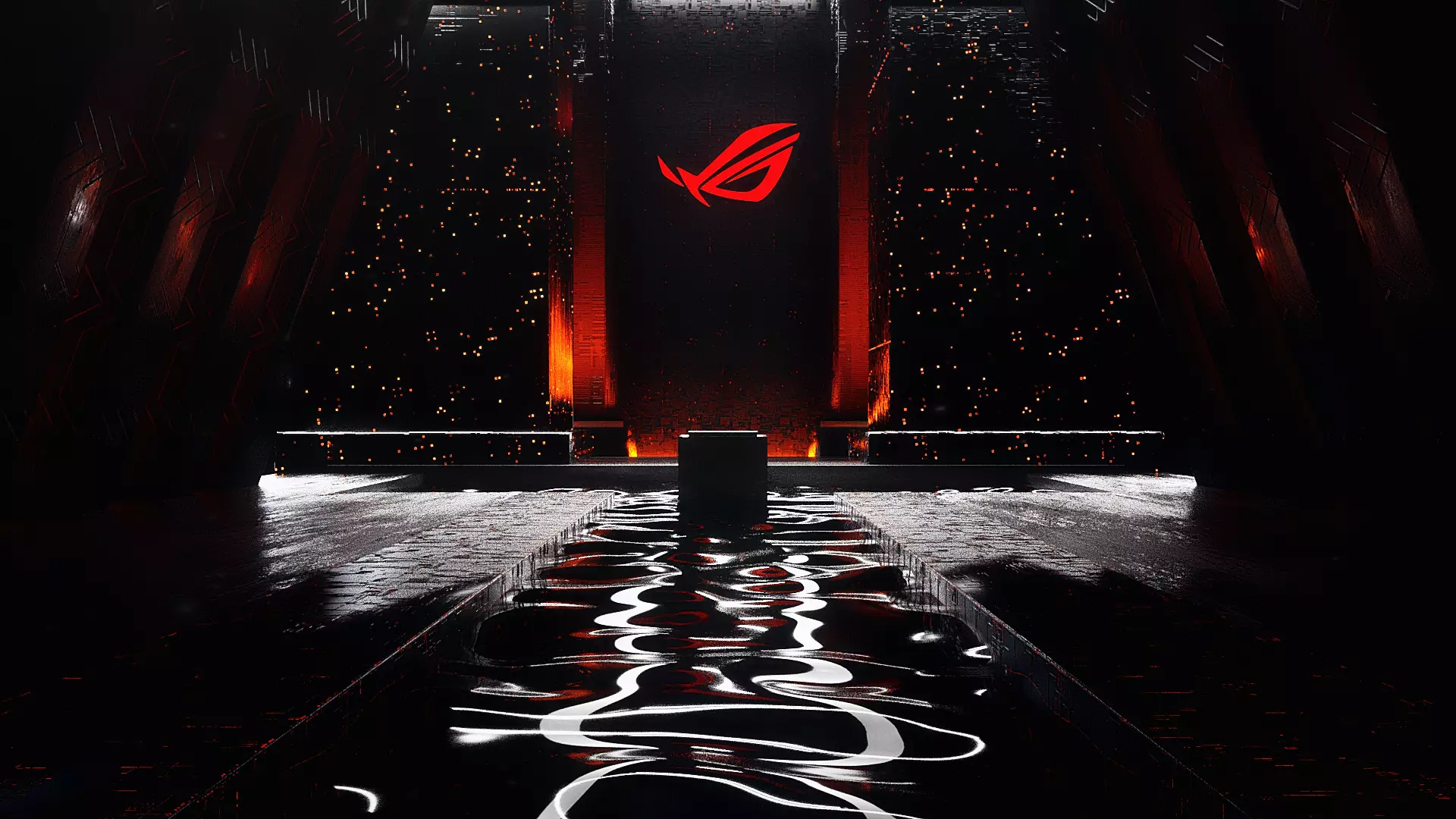 Realistic science fiction future space virtual building scene 3D model_0