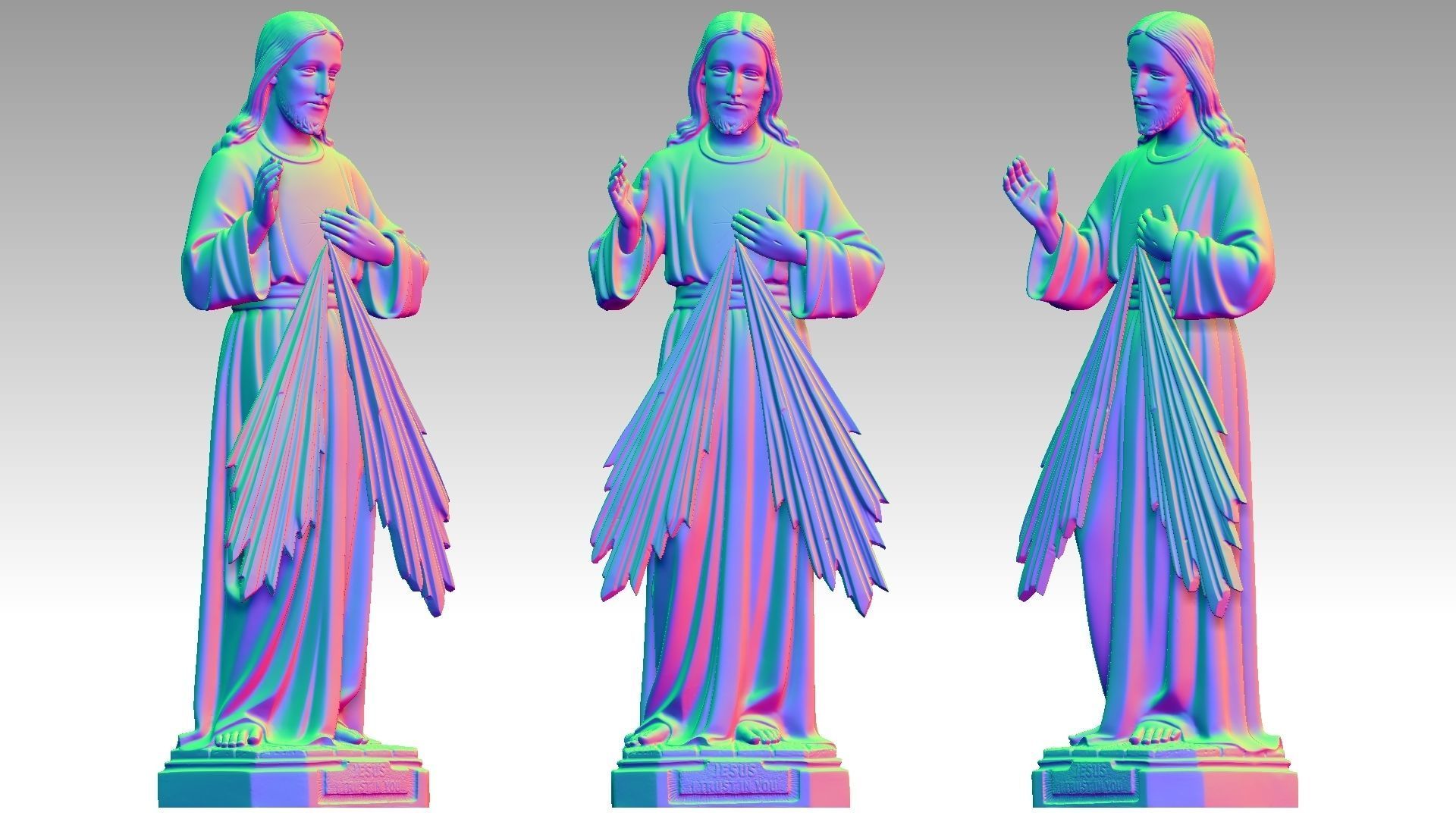 Jesus Christ - Devine Mercy 3D print model_2
