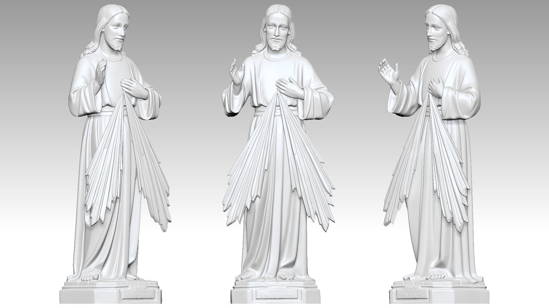 Jesus Christ - Devine Mercy 3D print model_12