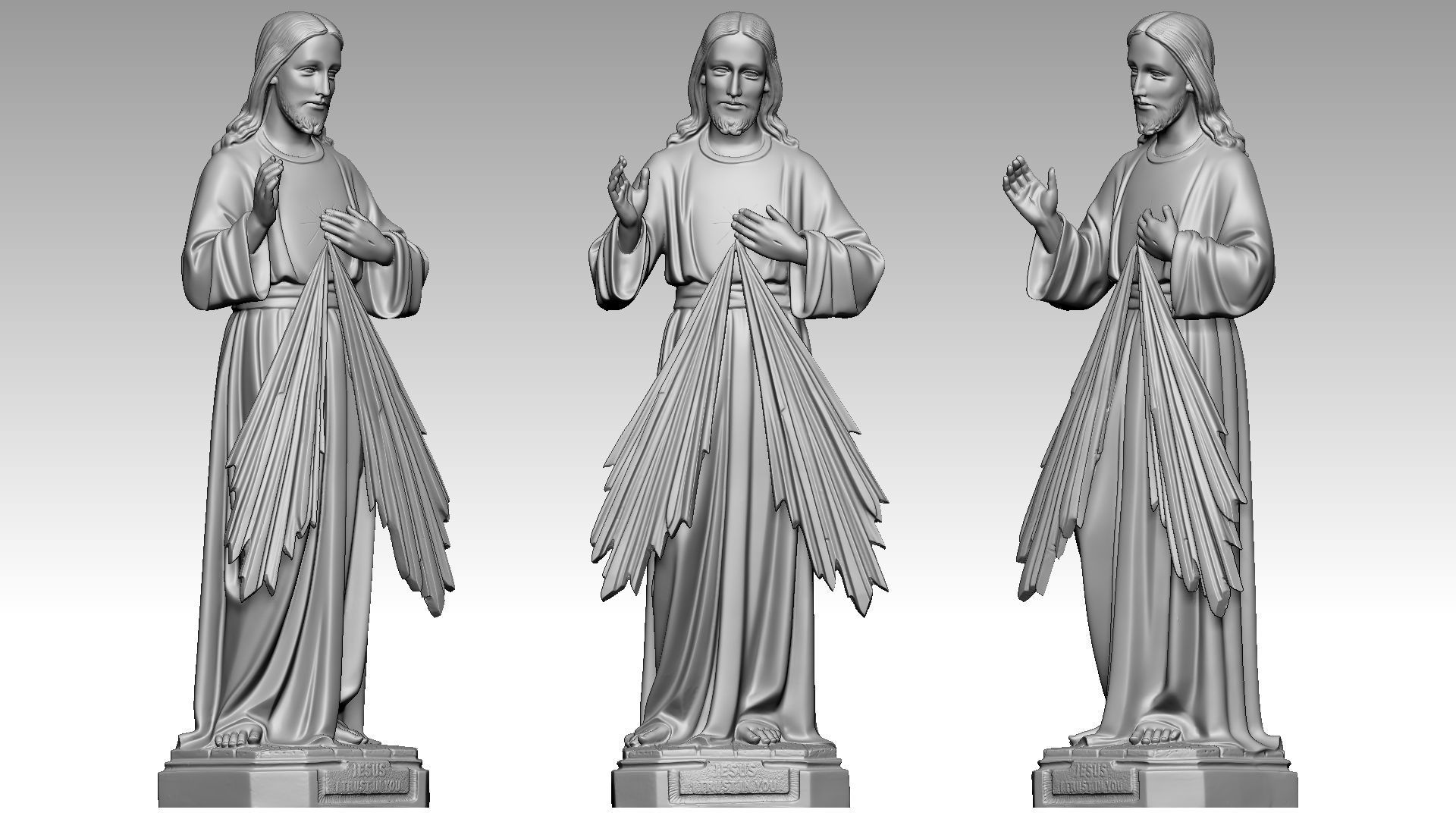 Jesus Christ - Devine Mercy 3D print model_1