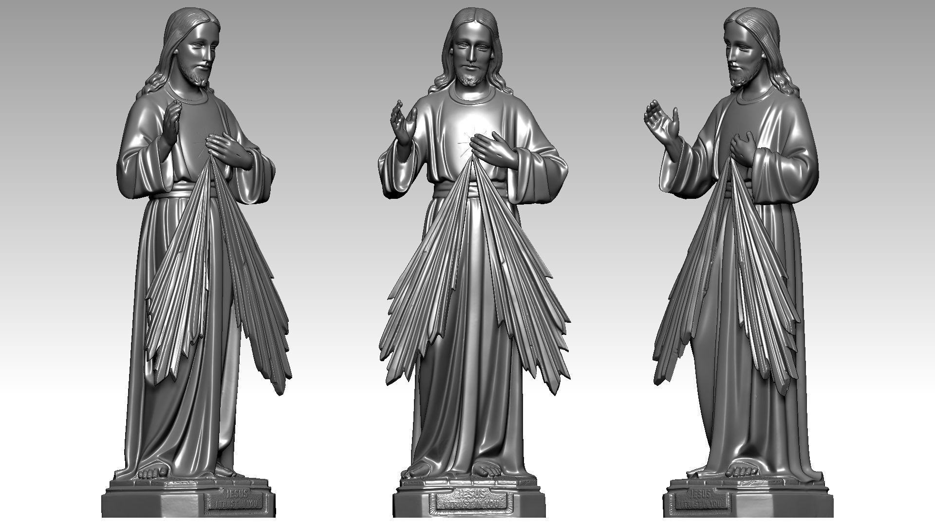 Jesus Christ - Devine Mercy 3D print model_4