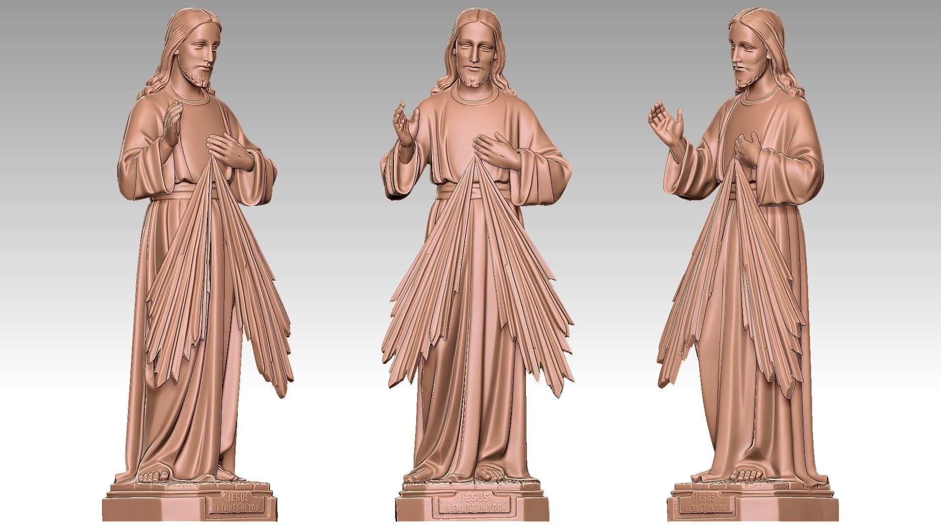 Jesus Christ - Devine Mercy 3D print model_9