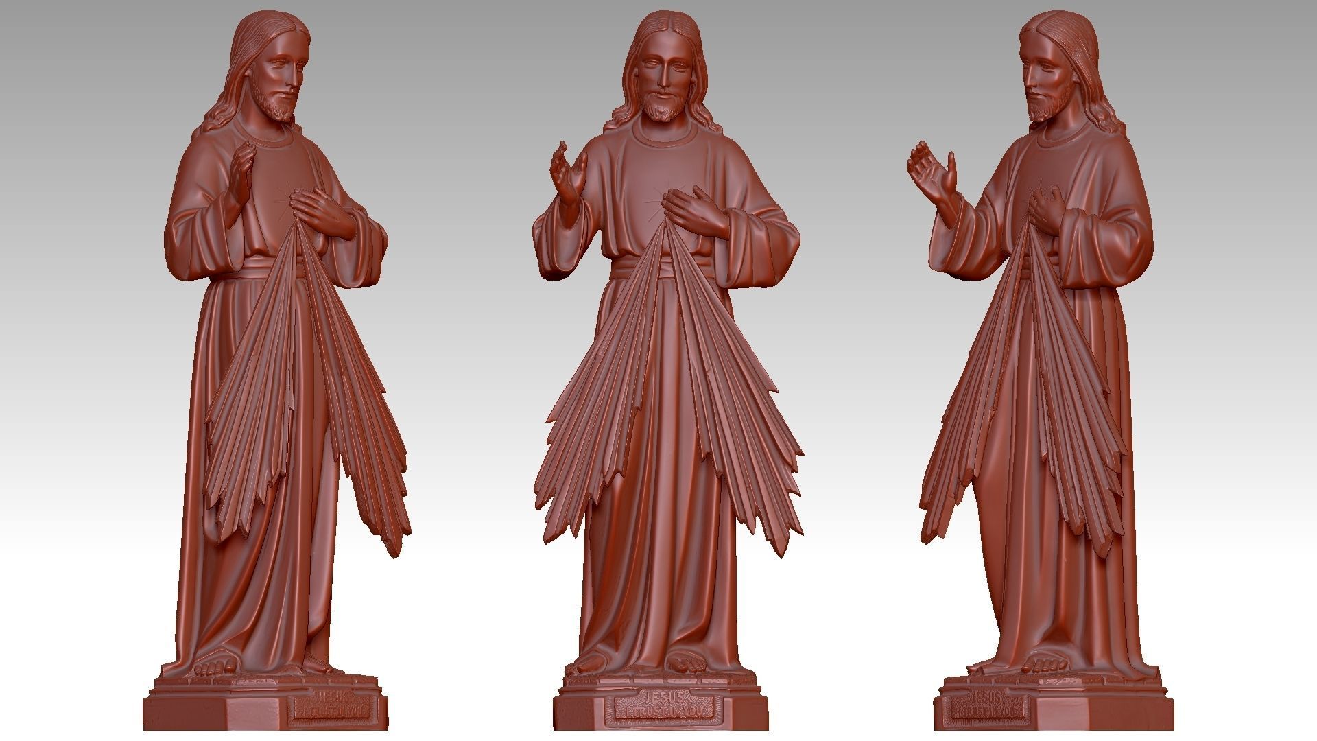 Jesus Christ - Devine Mercy 3D print model_8