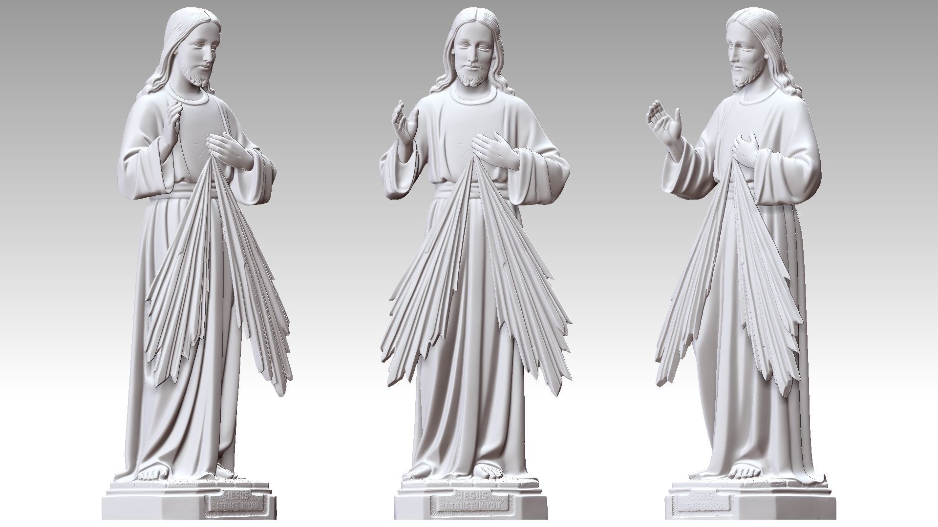 Jesus Christ - Devine Mercy 3D print model_11