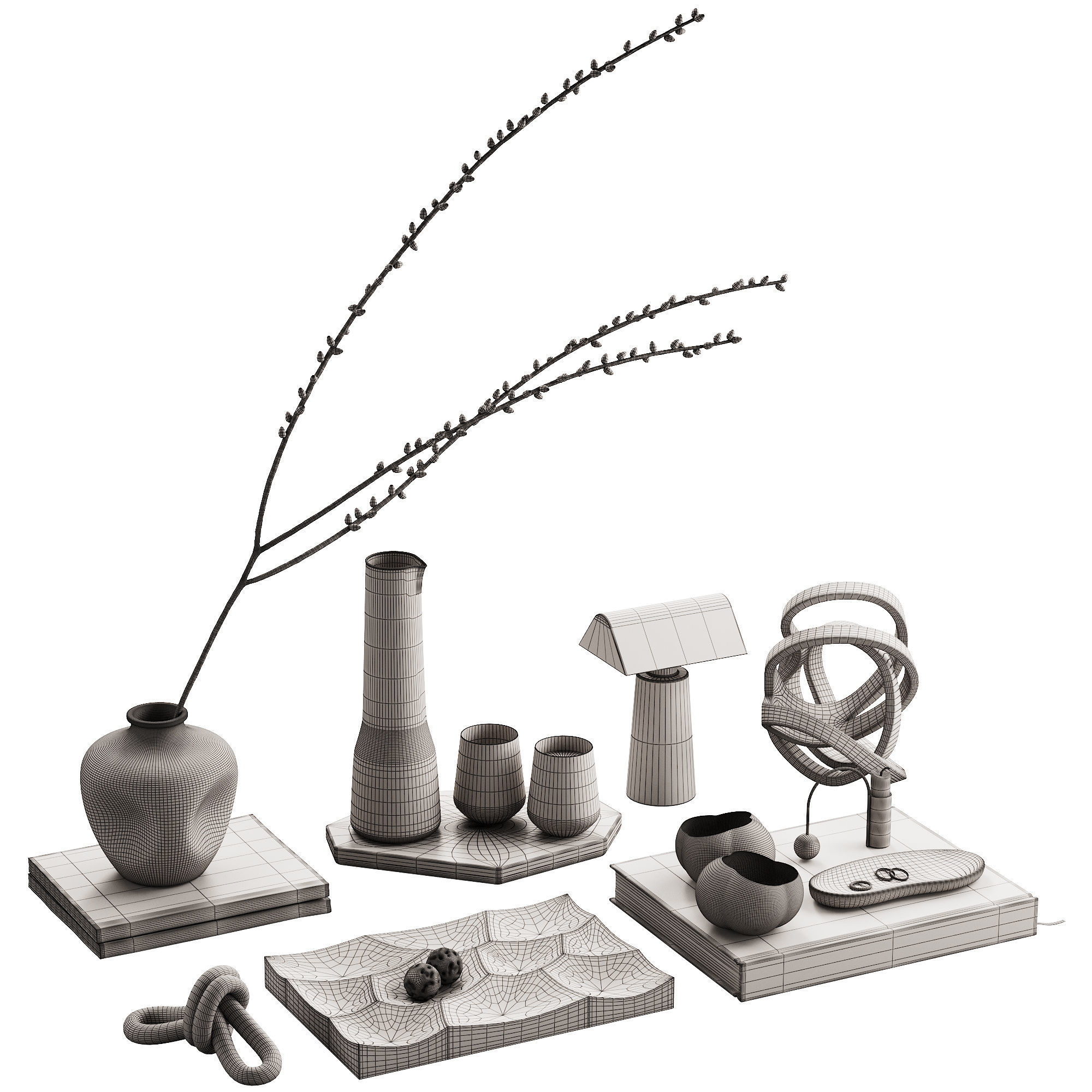 455 decorative set 044 scandi accessories 03 rings and water kit 3D model_6