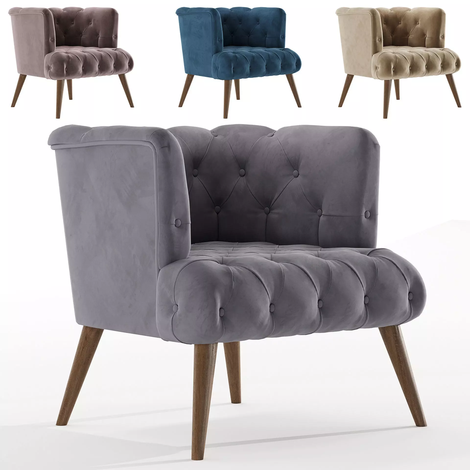 Palo Alto Armchair By Vivense 3D model