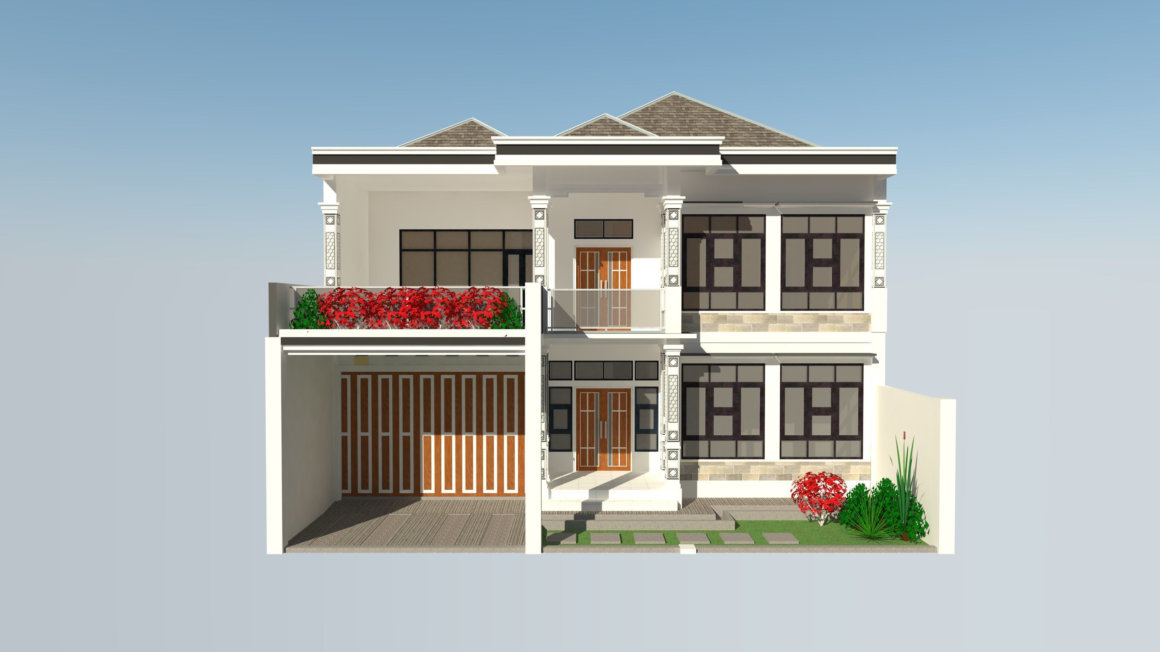 House 2 Model 2 Floor House Classic A 3D model | CGTrader