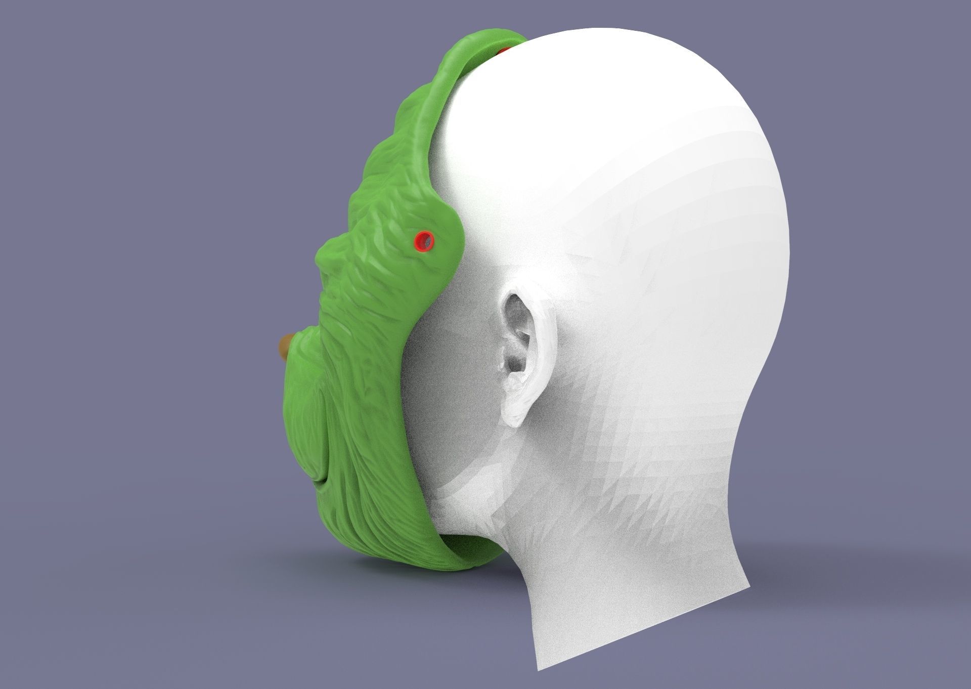Grinch mask 3D print model_7