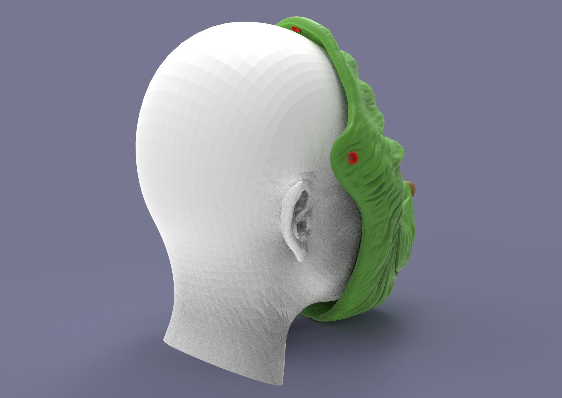 Grinch mask 3D print model_10