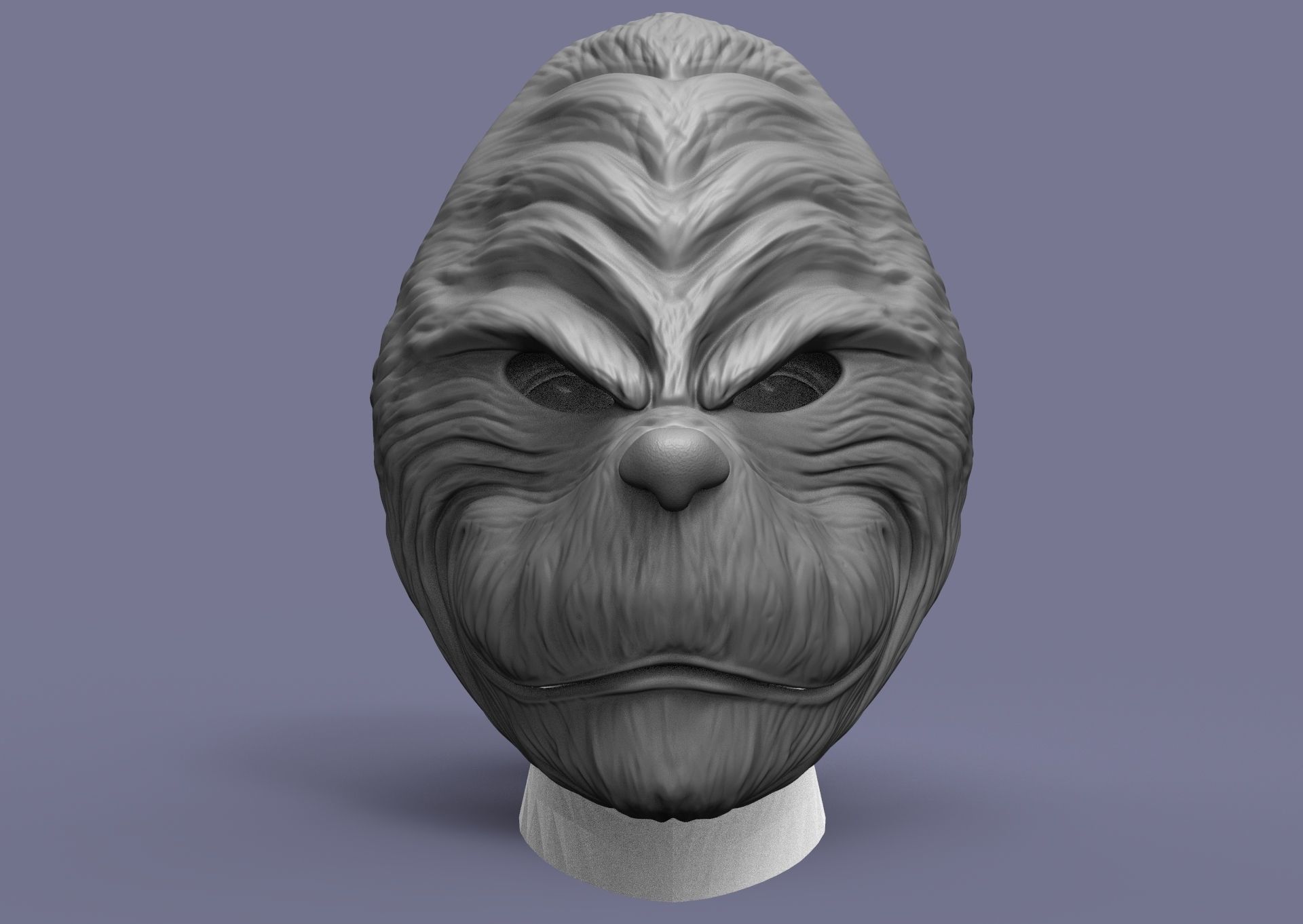 Grinch mask 3D print model_30