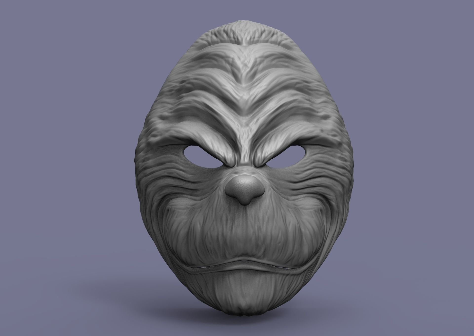 Grinch mask 3D print model_2