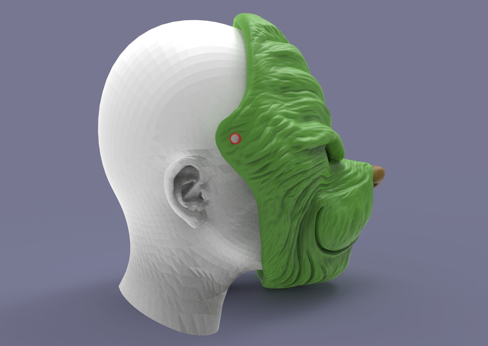 Grinch mask 3D print model_11