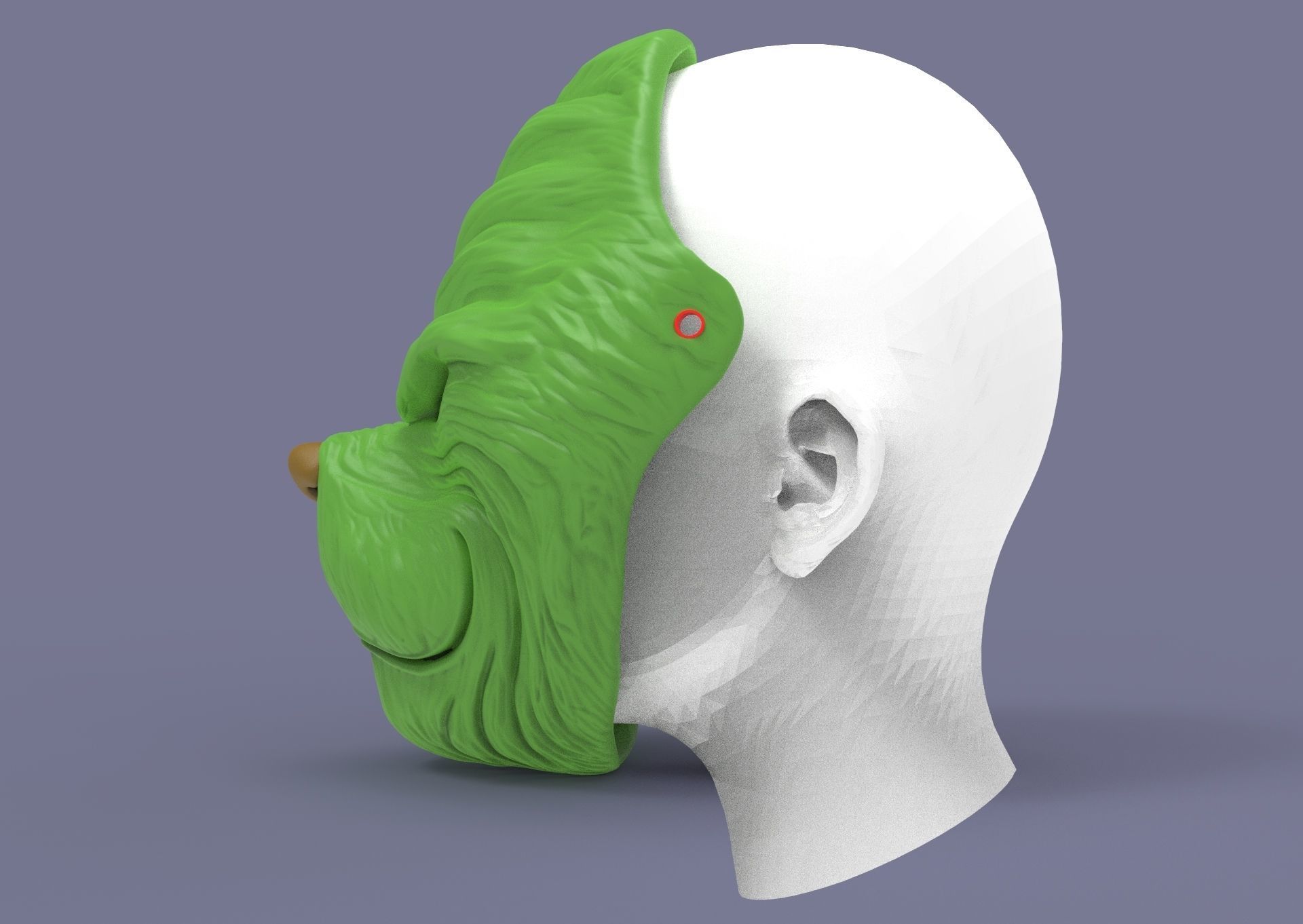 Grinch mask 3D print model_6
