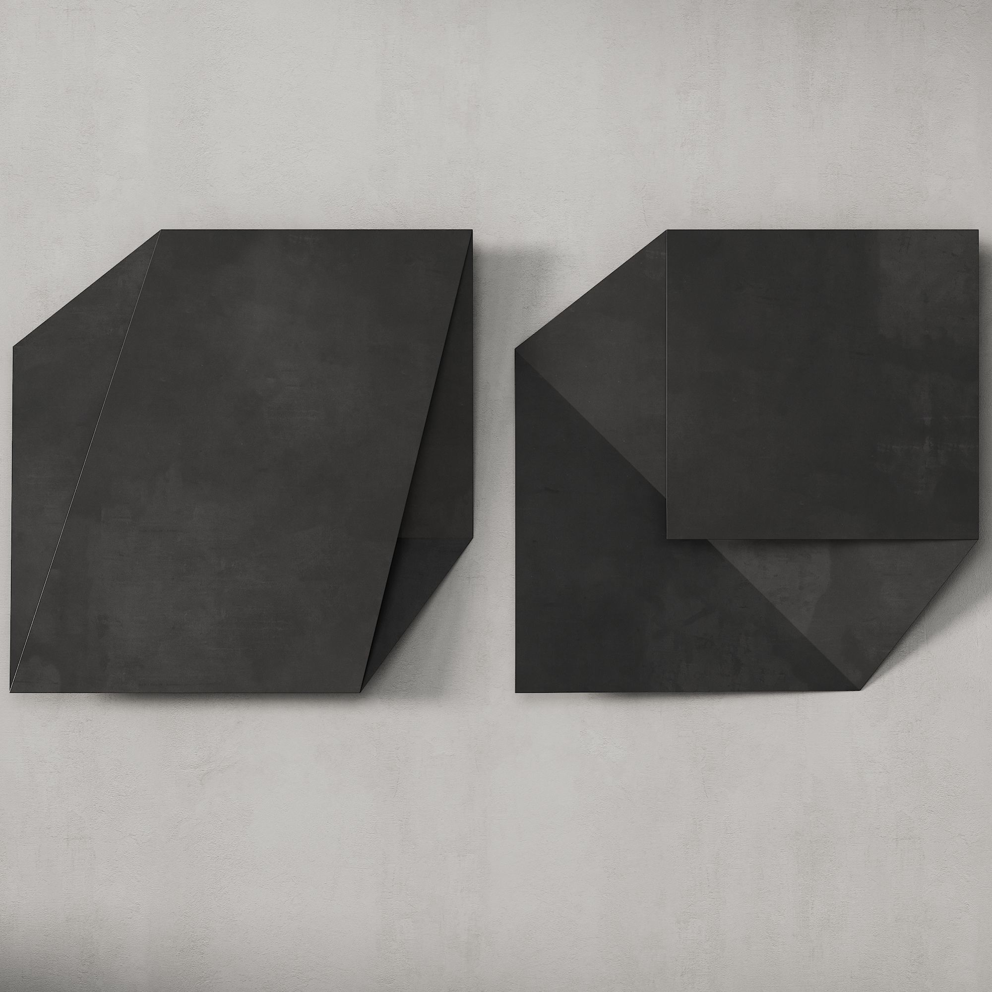 456 decorative wall art 22 minimal metal art by Heiner Thiel P02 3D model_6