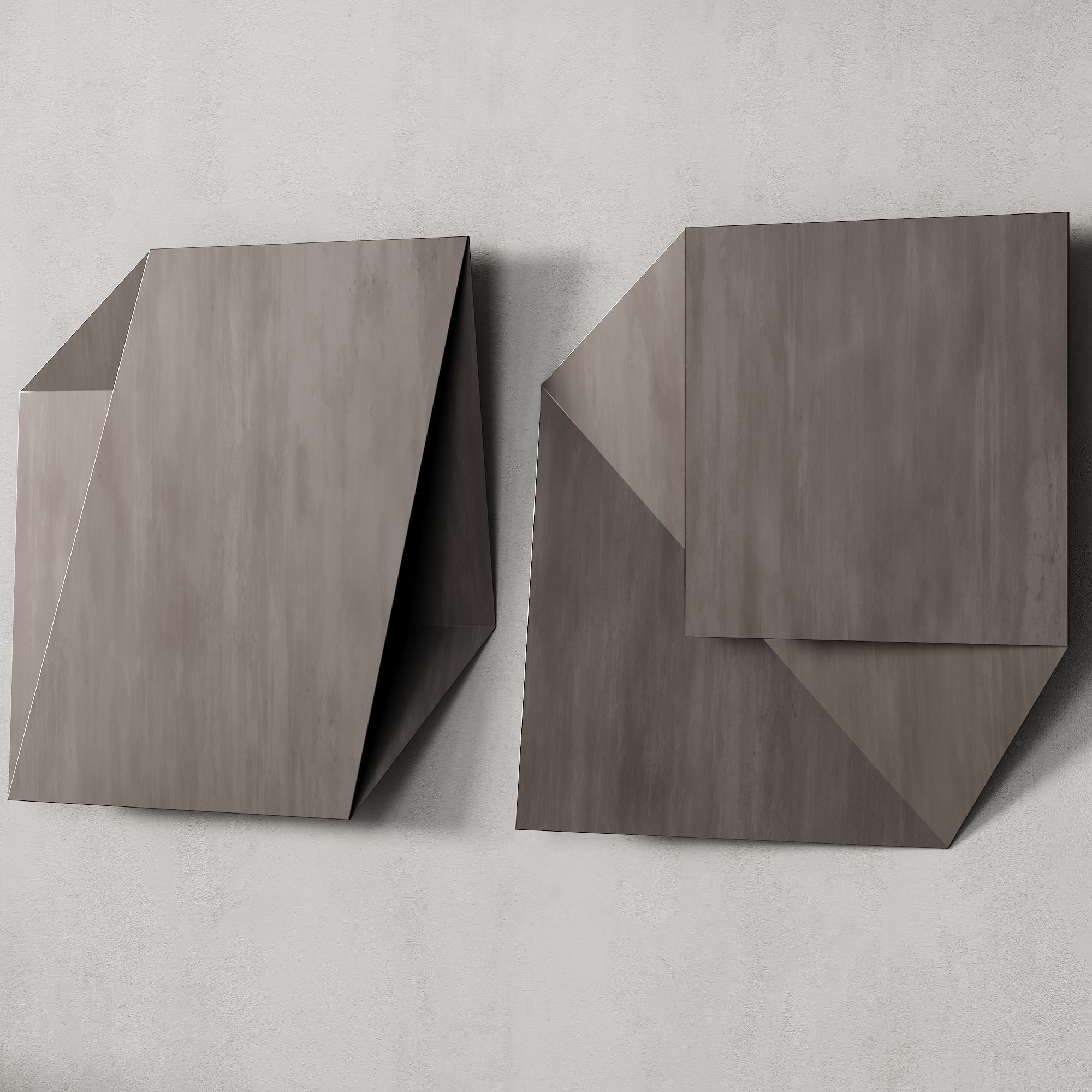 456 decorative wall art 22 minimal metal art by Heiner Thiel P02 3D model_2