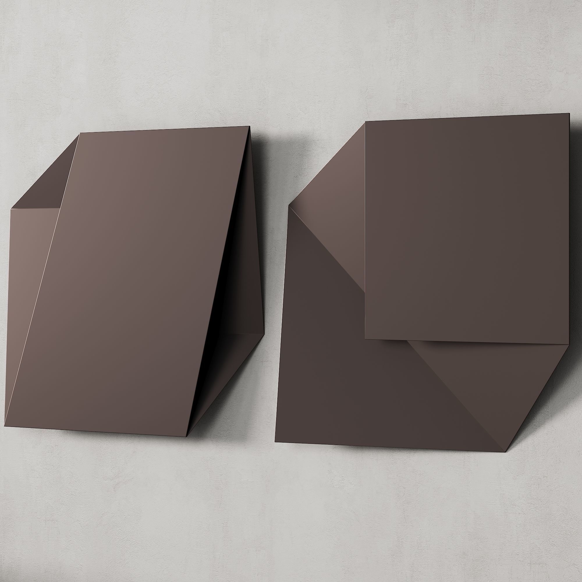 456 decorative wall art 22 minimal metal art by Heiner Thiel P02 3D model_1