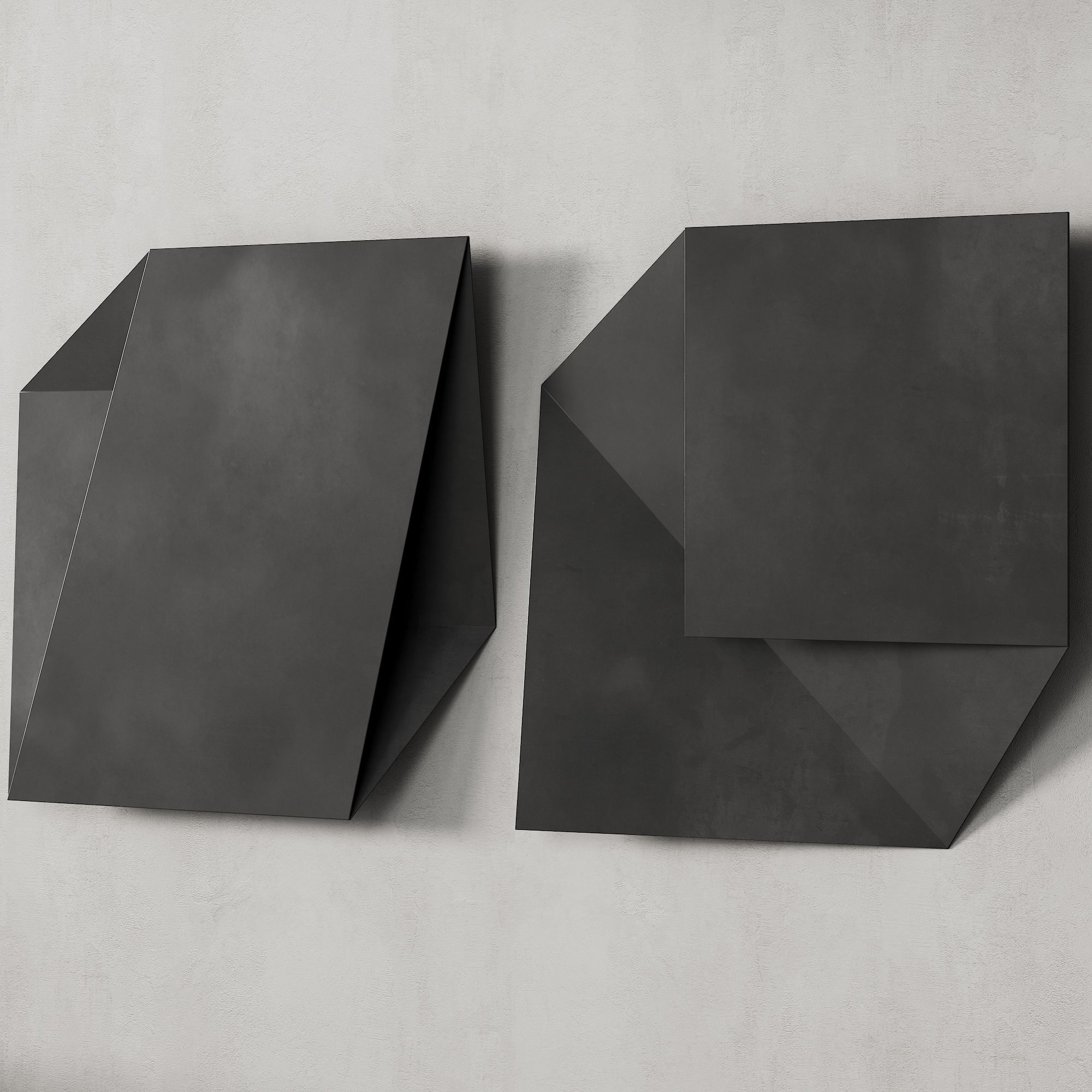 456 decorative wall art 22 minimal metal art by Heiner Thiel P02 3D model_3