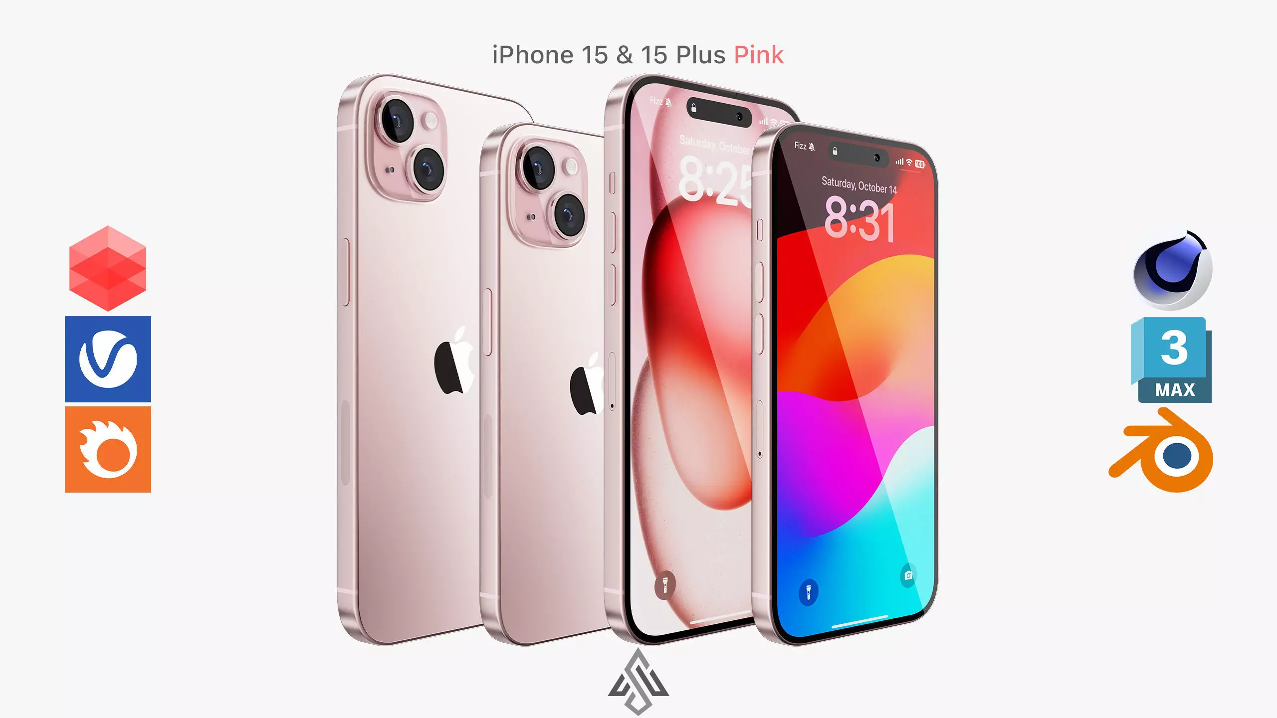 iPhone 15 - 15 Plus Pink 3D model_0