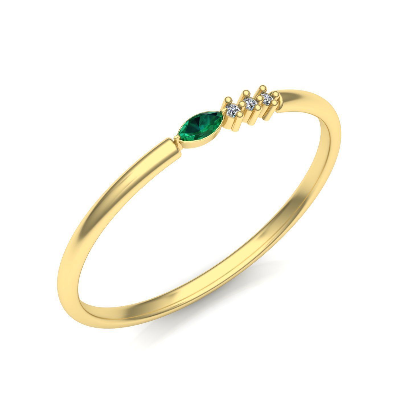 woman ring 4 3D print model_1