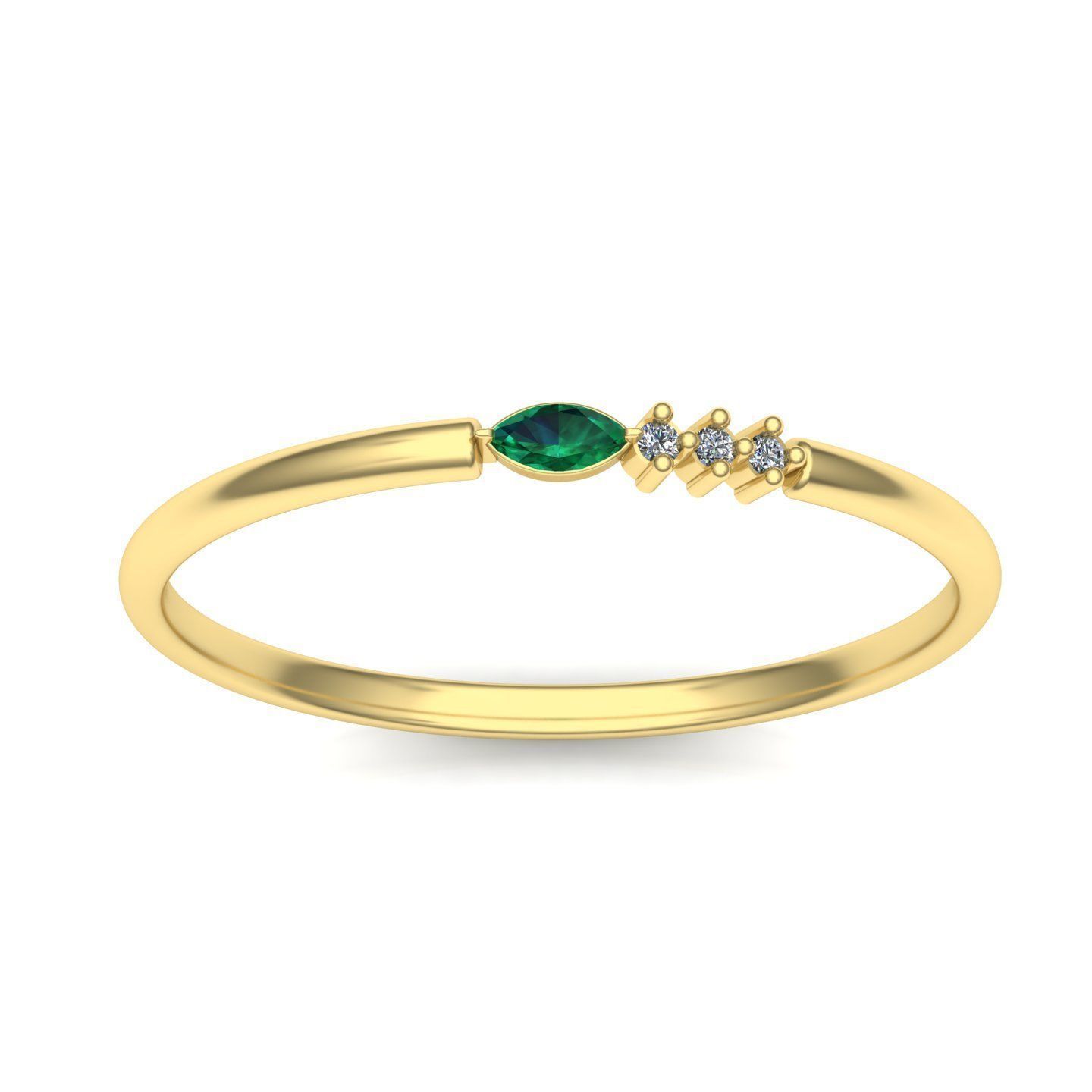 woman ring 4 3D print model_4