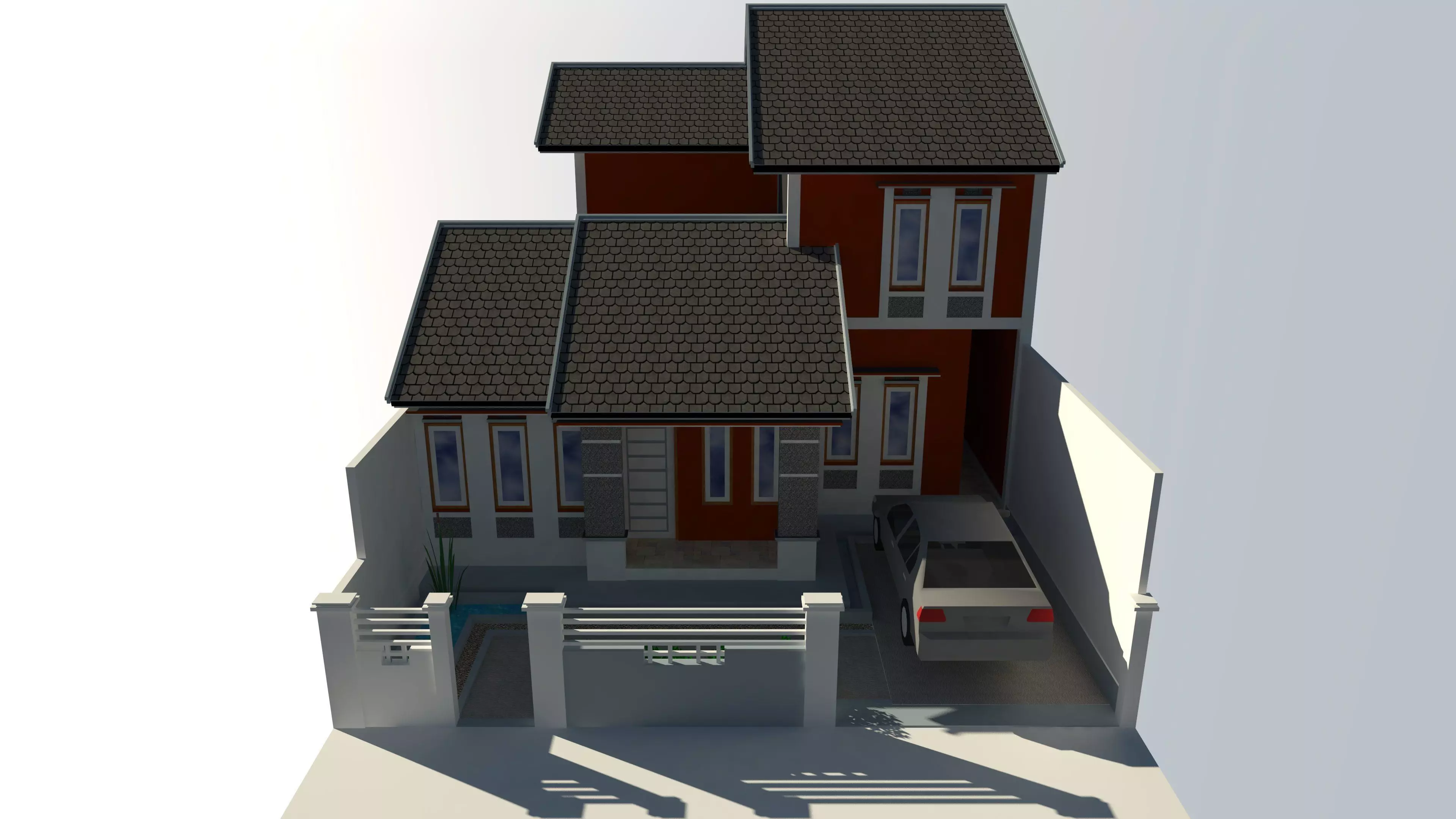 House land size 10 x 15 m 3D model_0